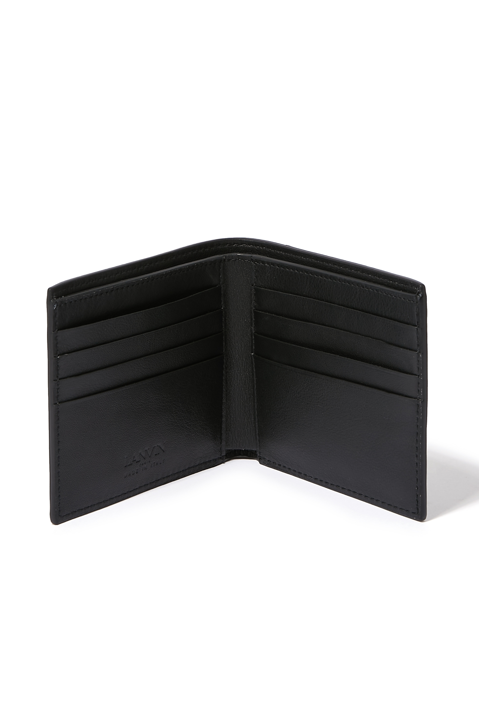 محفظة بنقشة شعار الماركة وتصميم ثنائي الطي