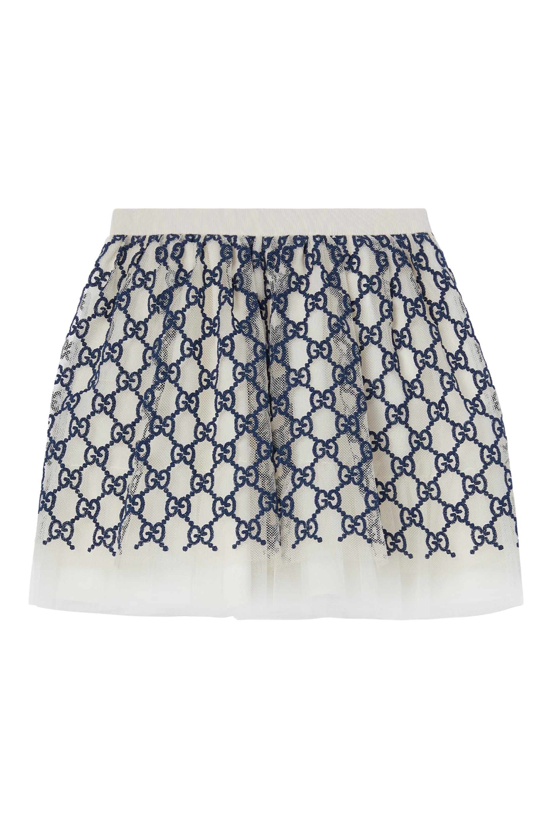 تنورة بتطريزات حرفي شعار الماركة نايلون للأطفال