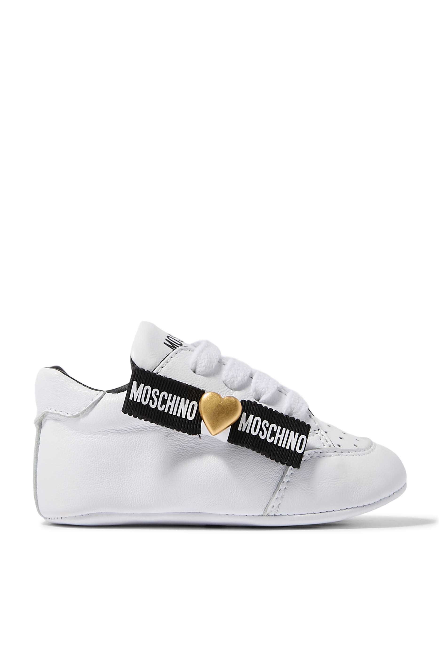 سنيكرز باليرينا مزين بقلب جلد للأطفال