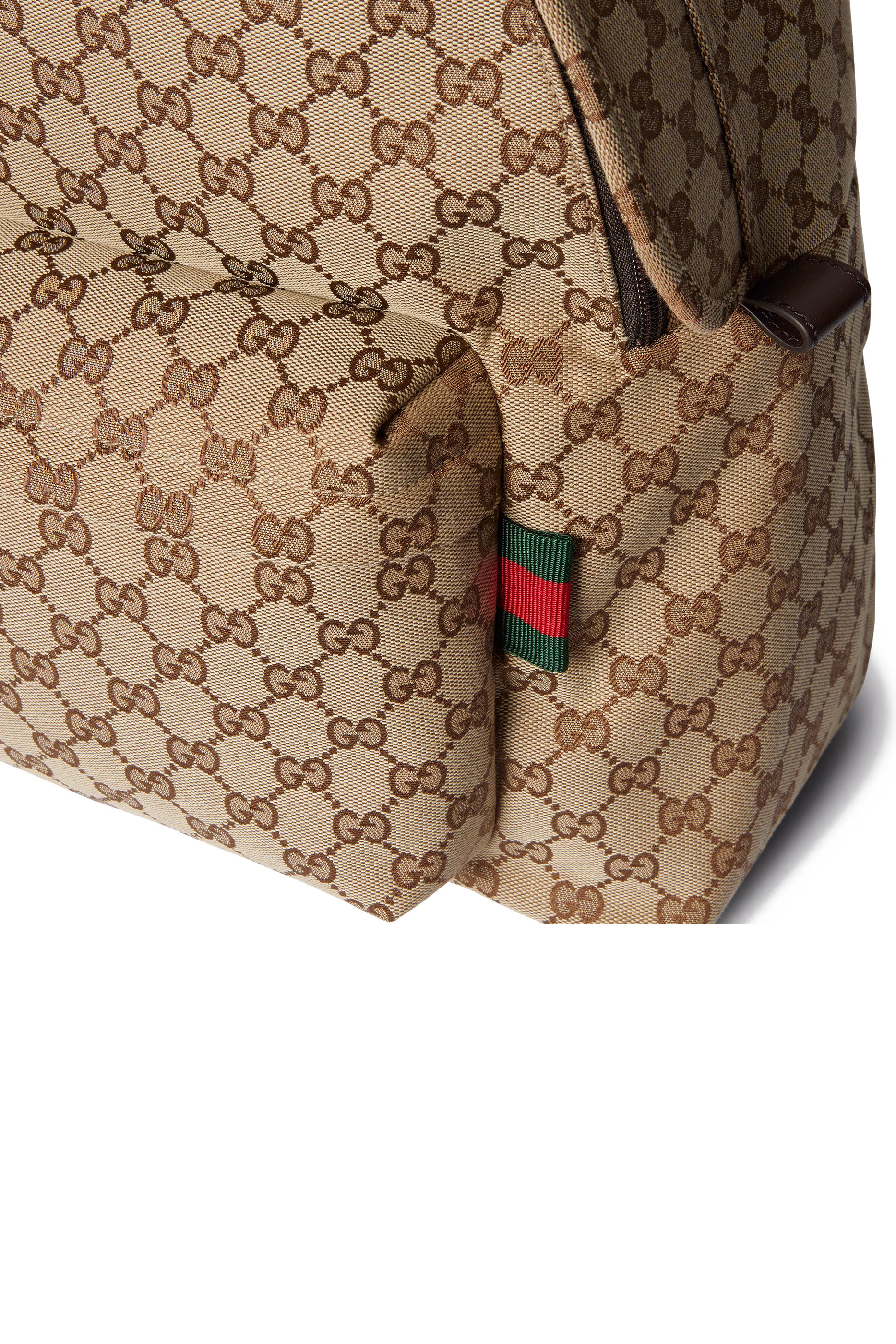 حقيبة ظهر متوسطة بشعار حرفي الماركة وشريط ويب