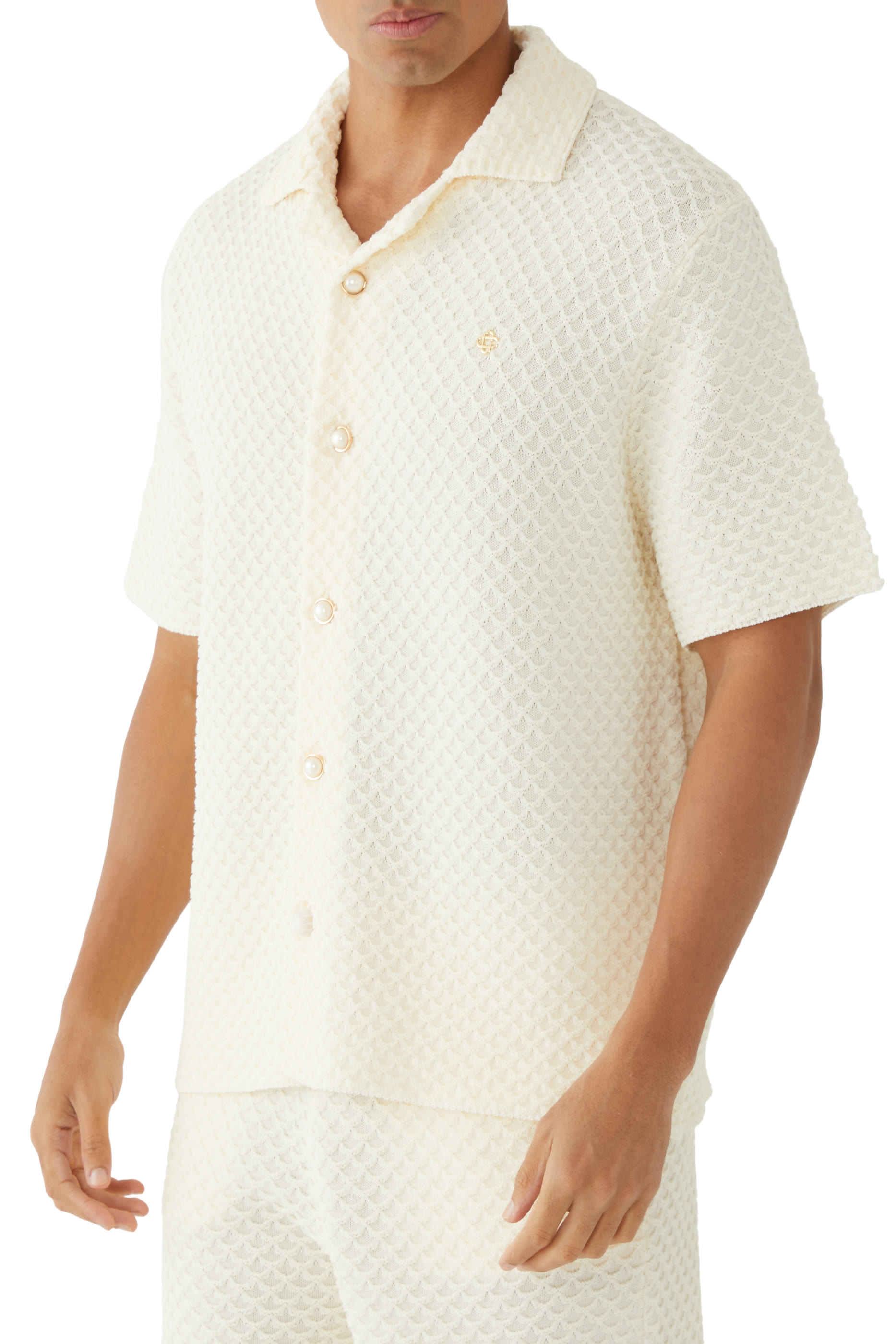 قميص نسيج بارز الملمس