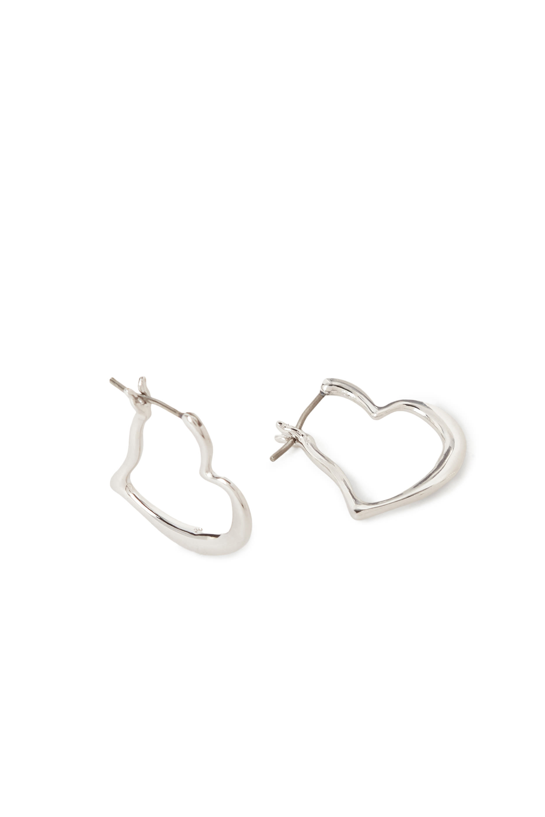 Amour Huggie Earrings, Plated Metal