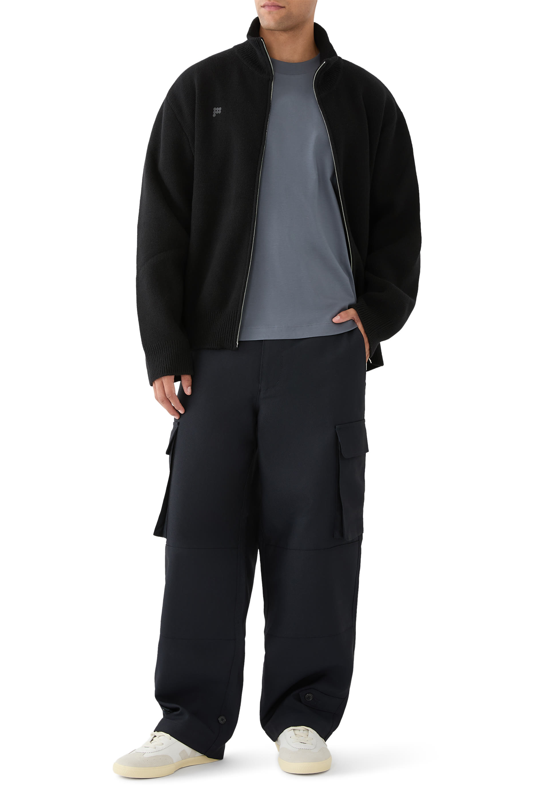 كنزة دي أن اي بسحاب كشمير معاد تدويره