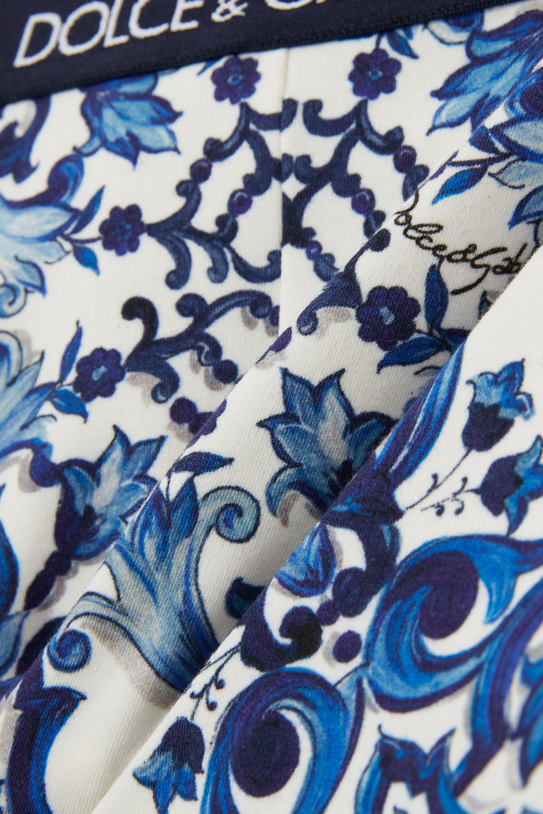 لغينغز للأطفال بطبعة ماجوليكا مزيج قطن بنسيج متشابك