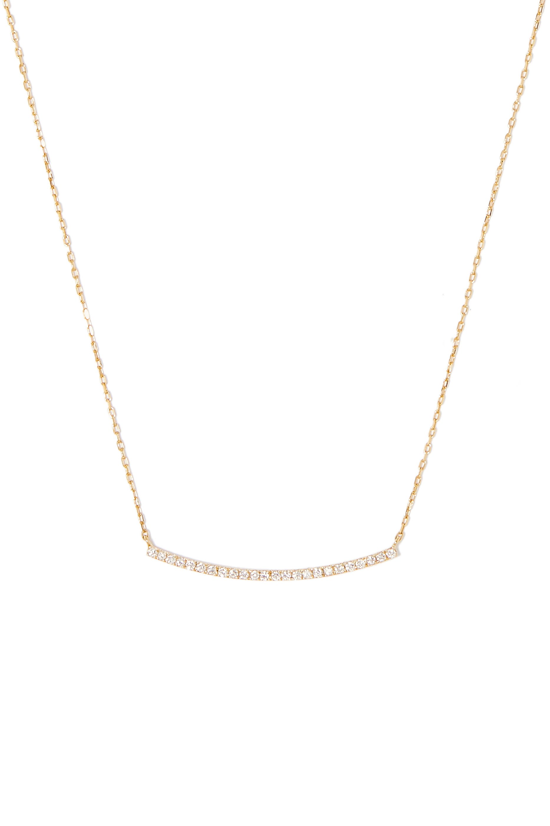 قلادة سلسلة كيرف مرصعة بالماس ذهب ‏أصفر عيار 18