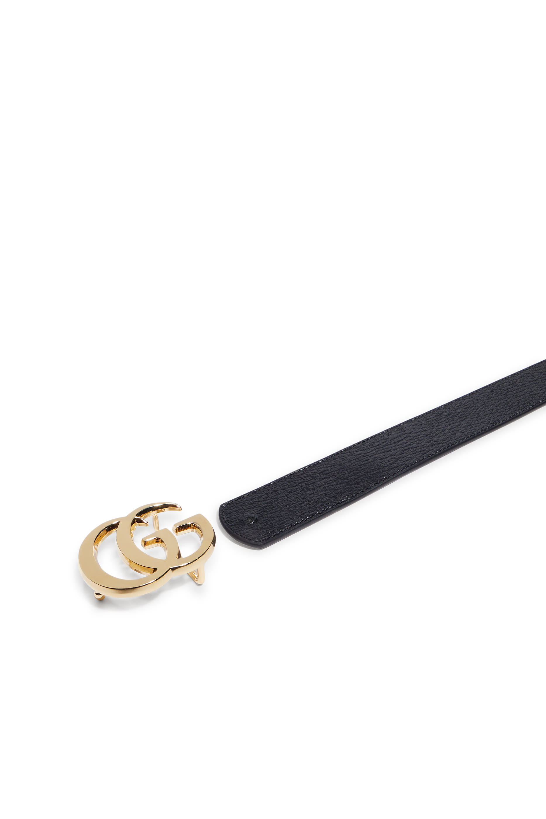 حزام جلد بشعار حرفي الماركة 