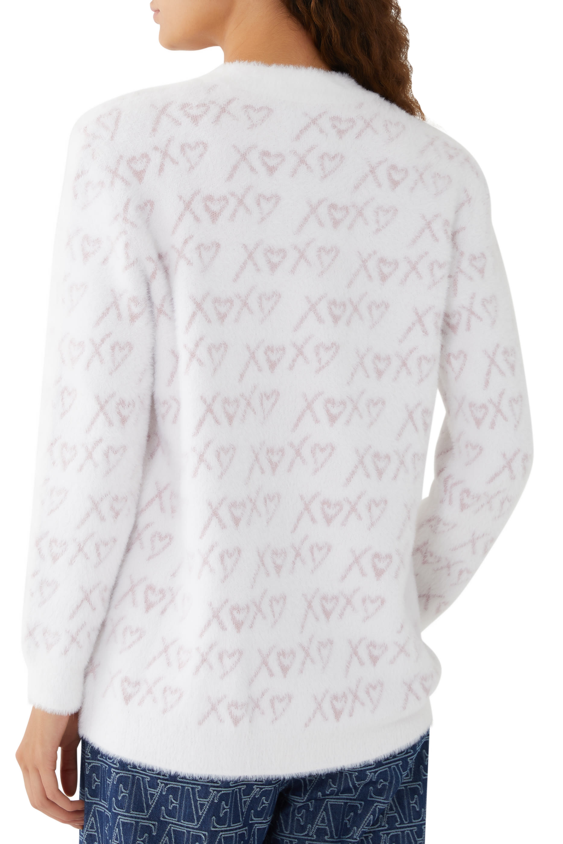 كارديجان منسوج بنقشة قلب