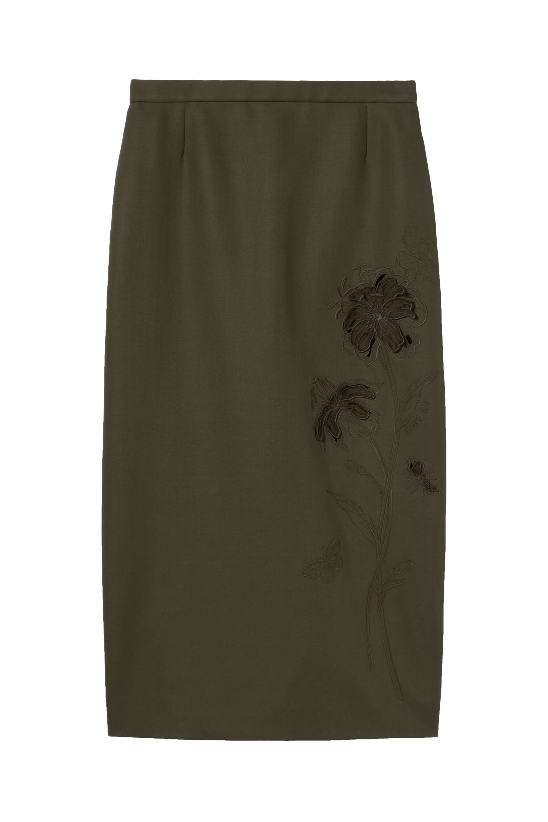 تنورة مطرزة بالزهور صوف موهير