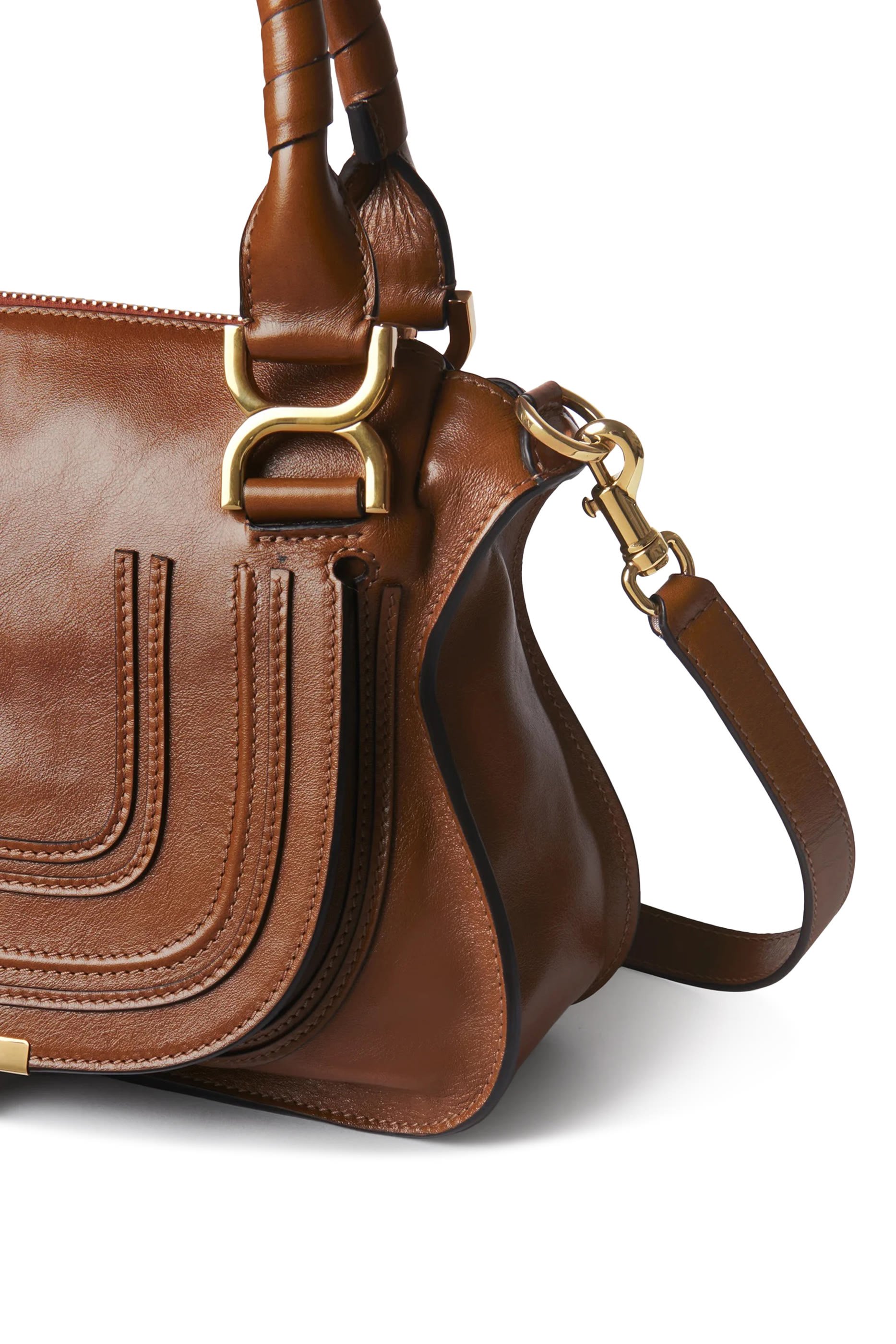 حقيبة كتف مارسي صغيرة جلد لامع