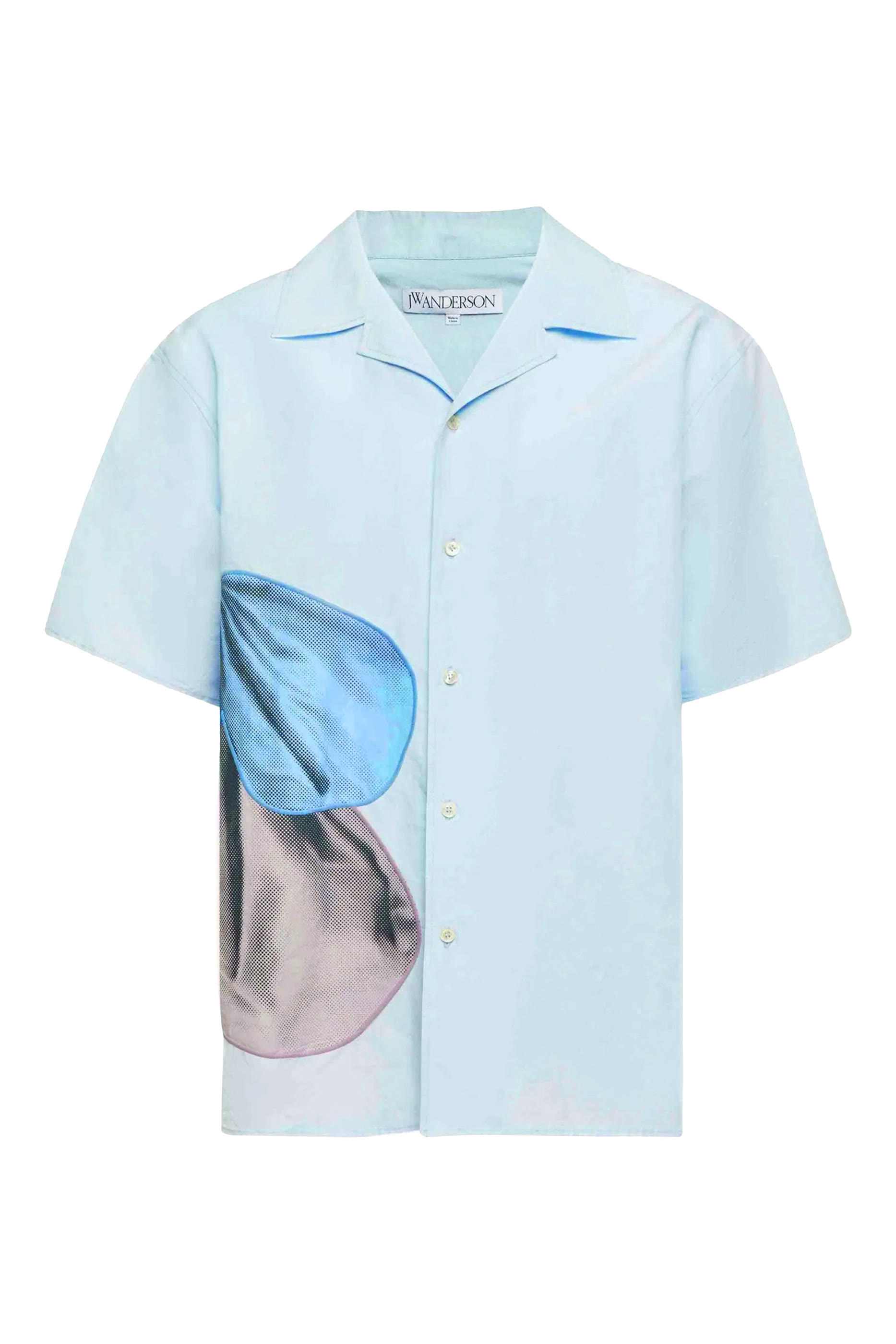 قميص بأكمام قصيرة وتطريزات بالون