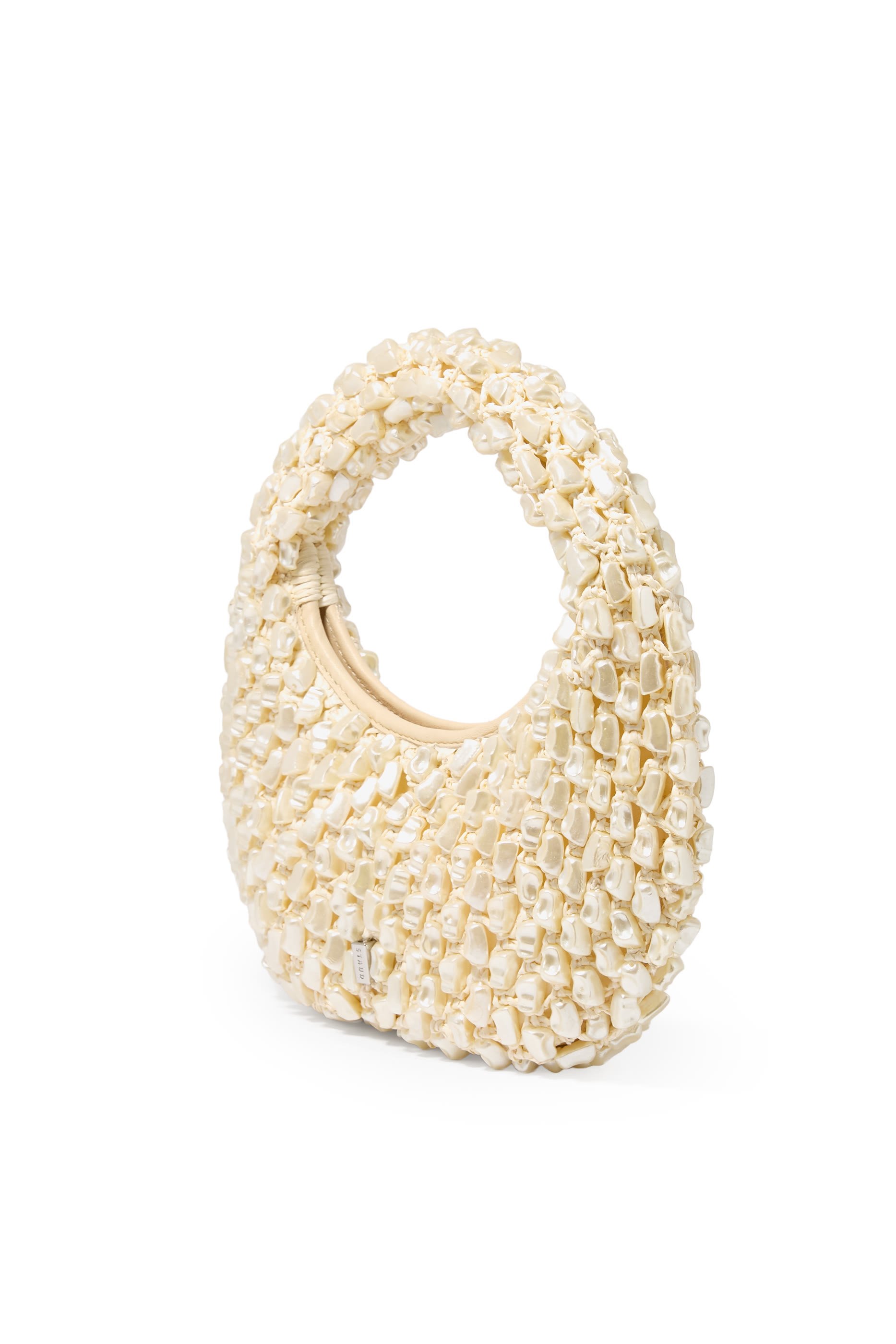 حقيبة رف بيد علوية مزينة بخرز