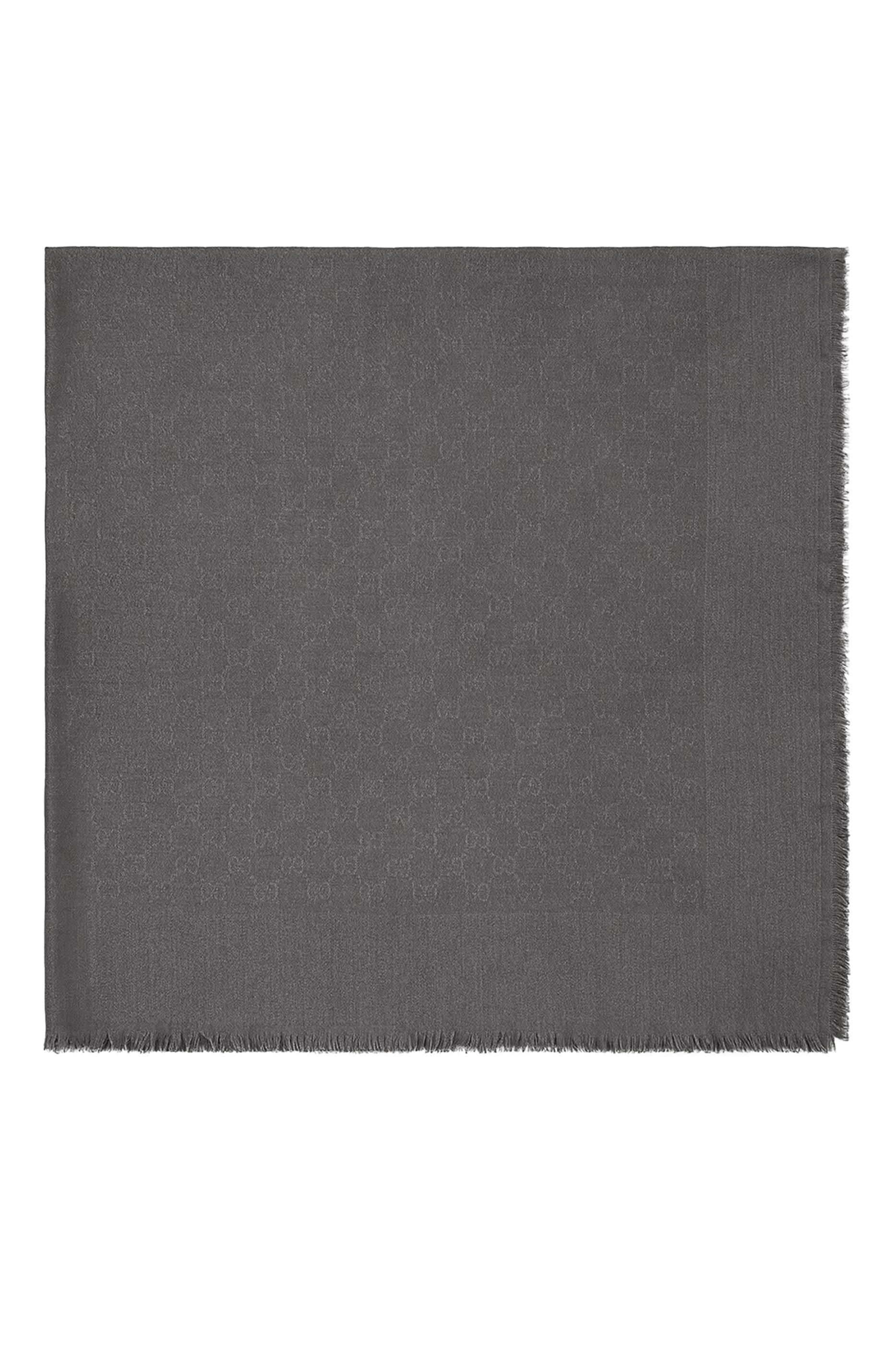 وشاح صوف وحرير جاكار بنقشة حرفي شعار الماركة