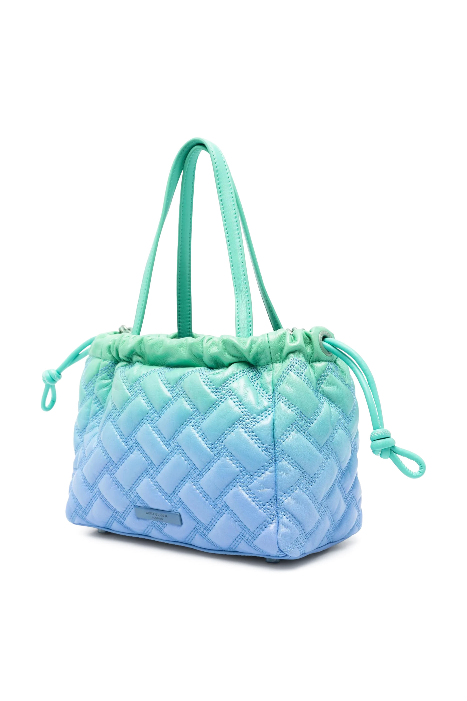 حقيبة يد كنسينغتون صغيرة بأربطة تضييق وشعار الماركة