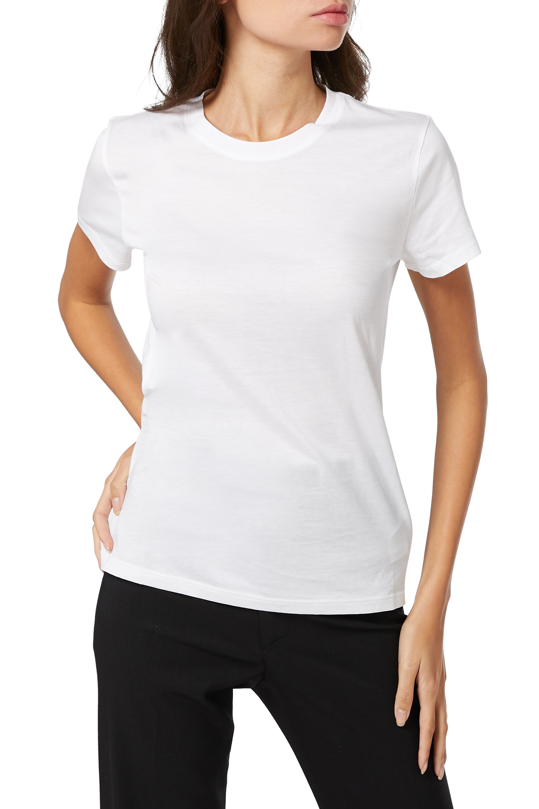 تي شيرت قطن رمادي