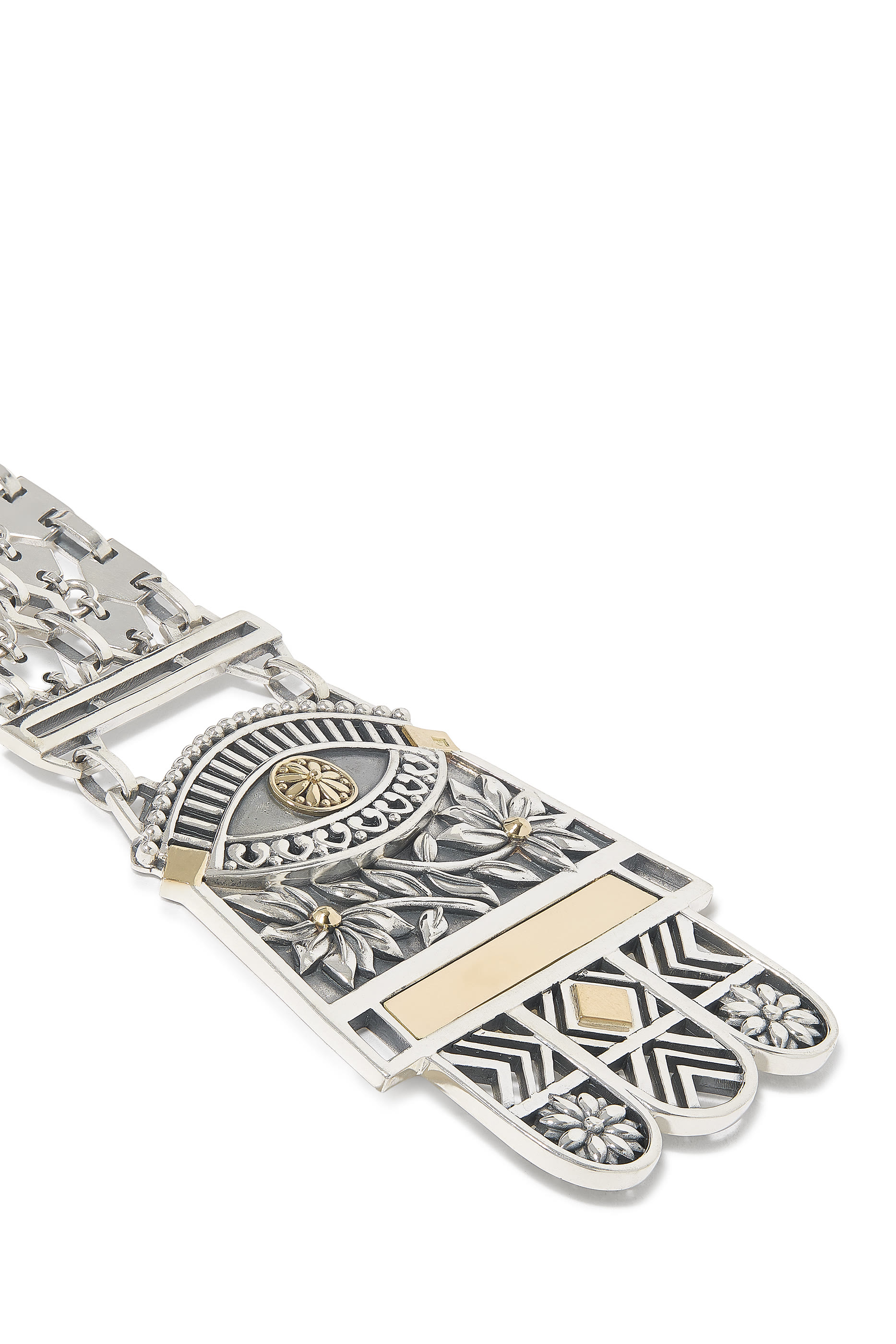 قلادة مملوكي كاف، ذهب عيار 18 قيراط وفضة استرلينية