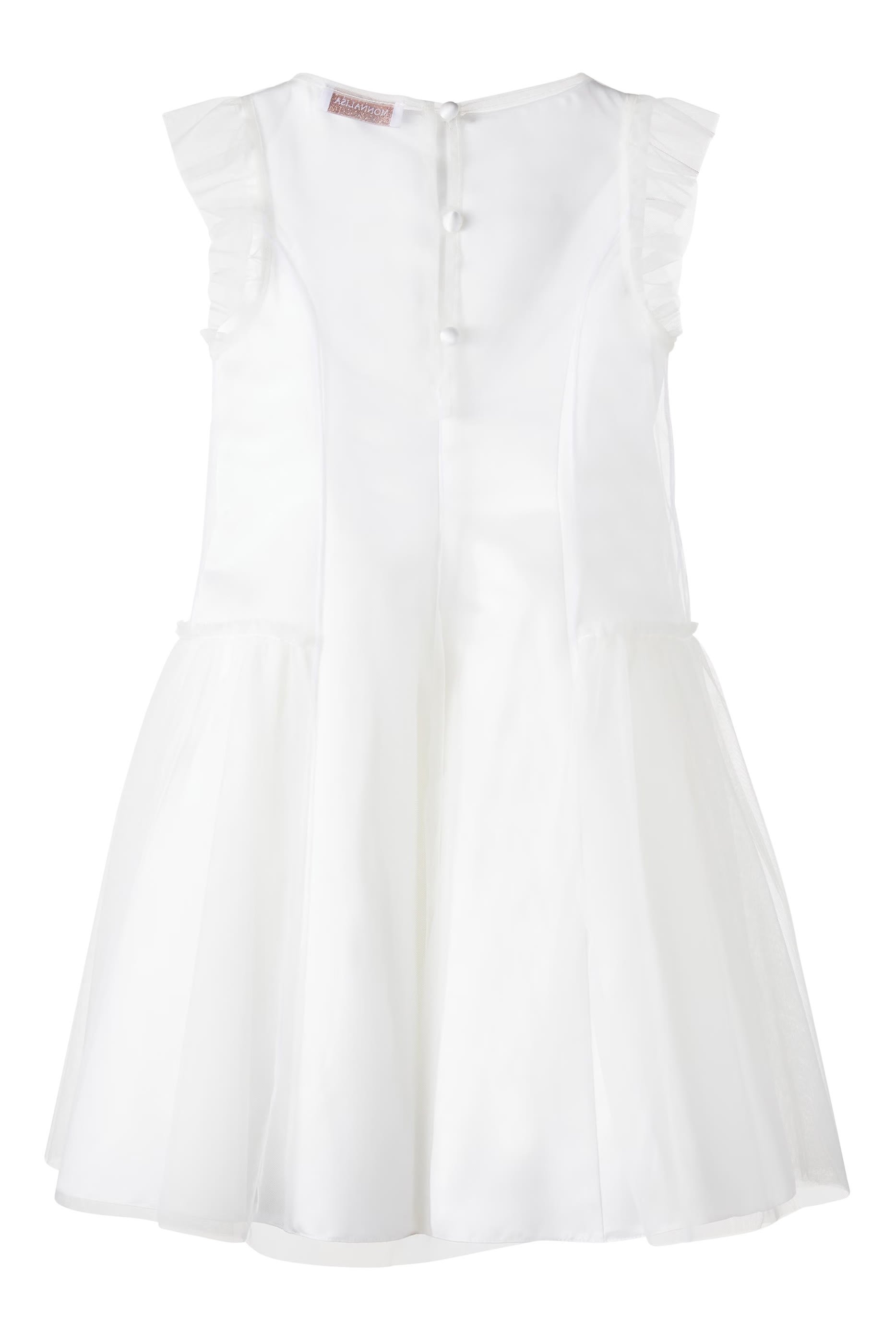 فستان مزين بربطات فيونكة تول للأطفال