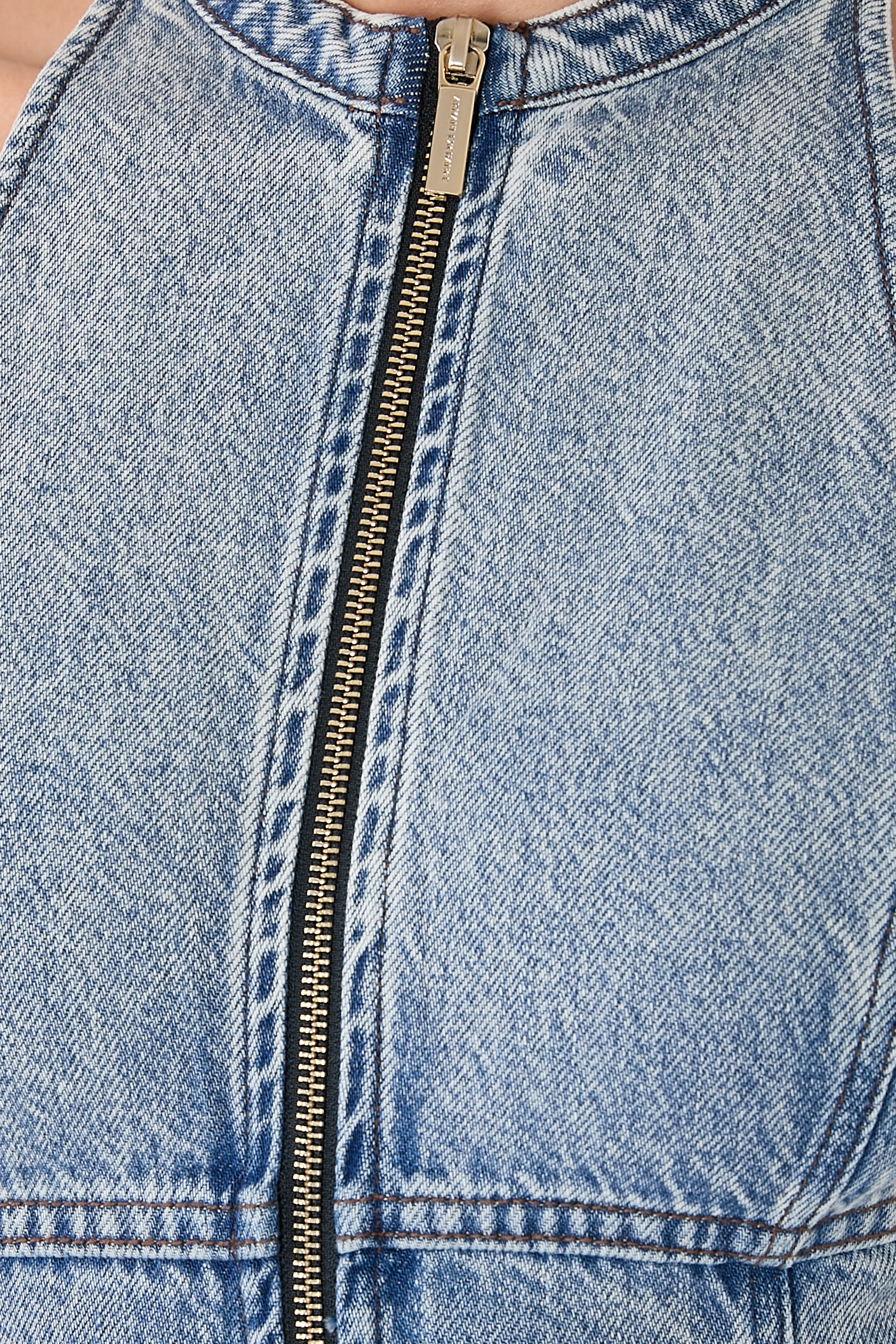 فستان كلاود هاوس بلا أكمام بسحاب دنيم