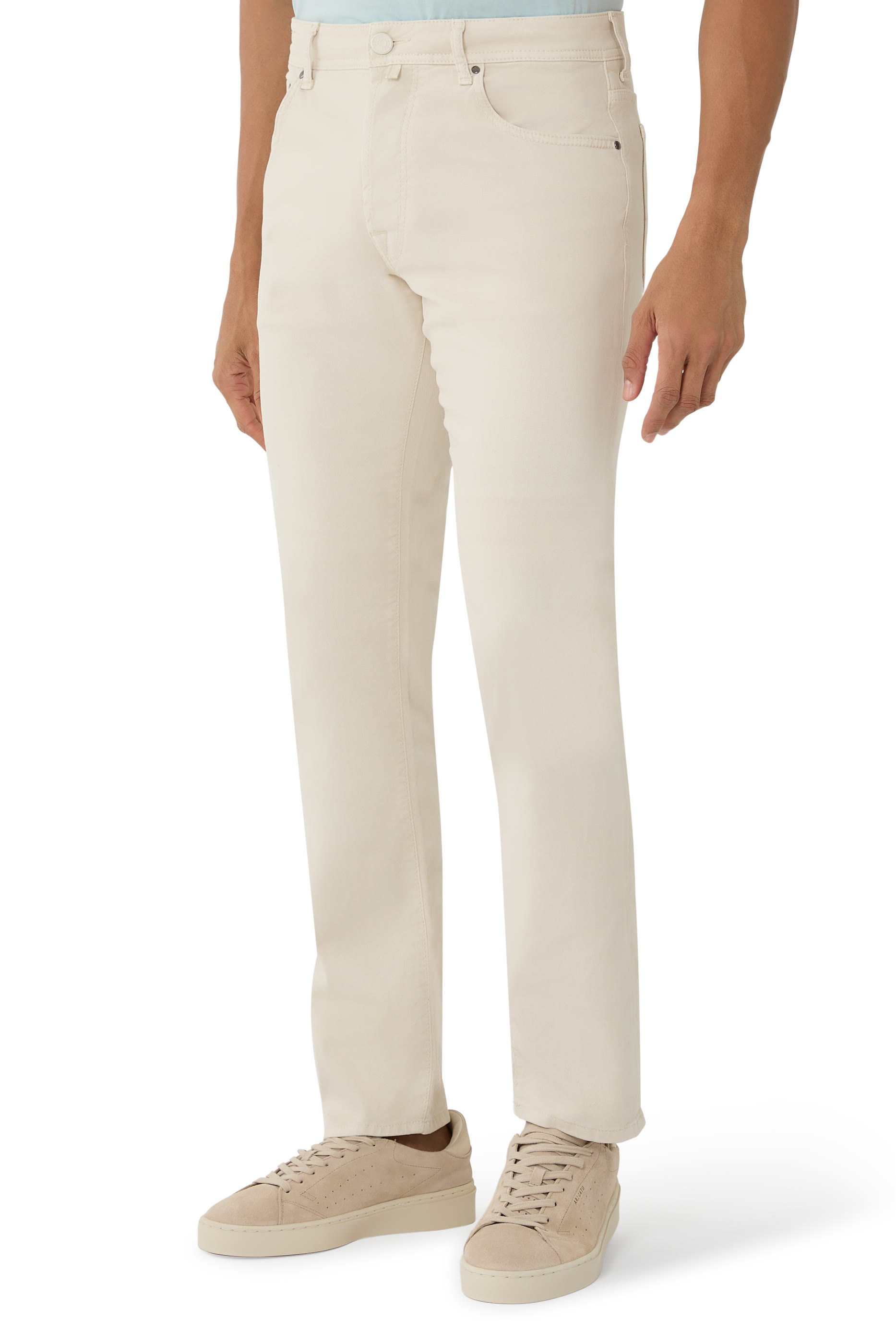 بنطال جينز بقصة ساق مستقيمة وخمسة جيوب