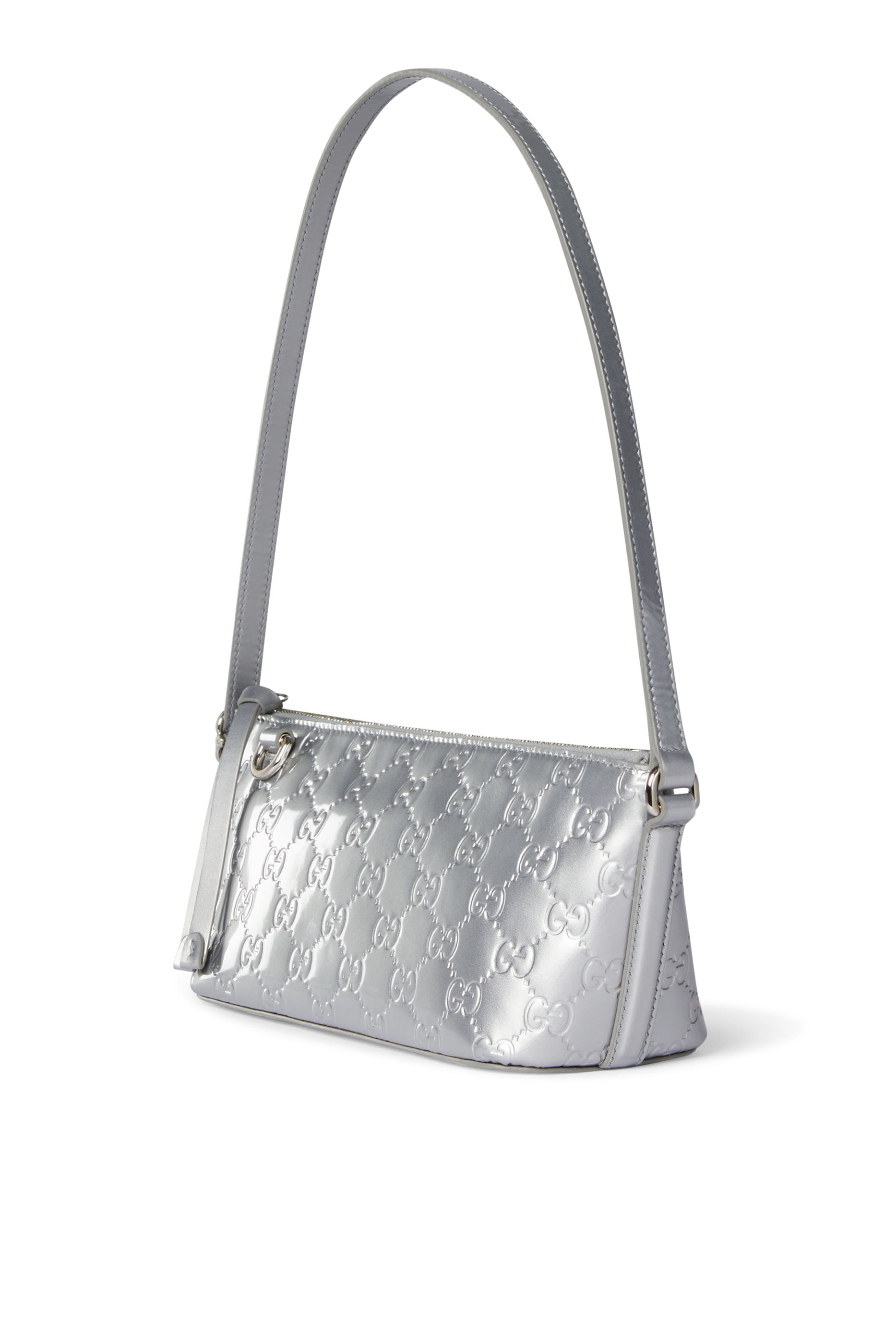 حقيبة كتف صغيرة بحرفي شعار الماركة