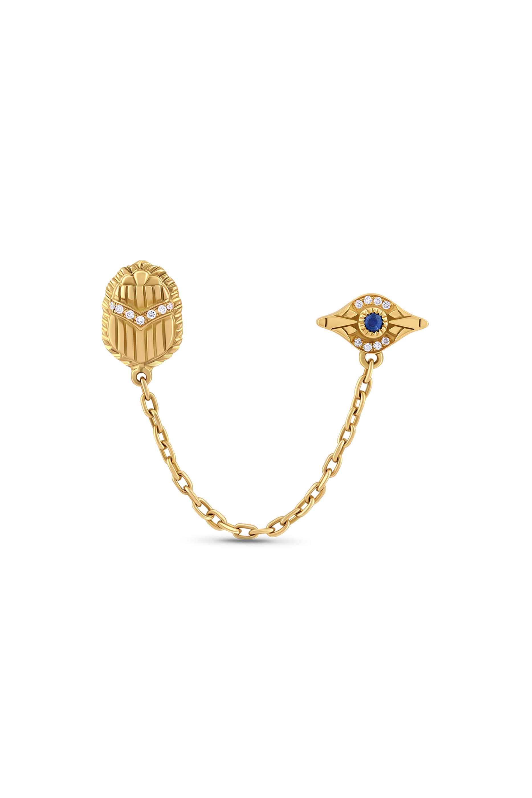 أقراط مرصعة بماس وياقوت