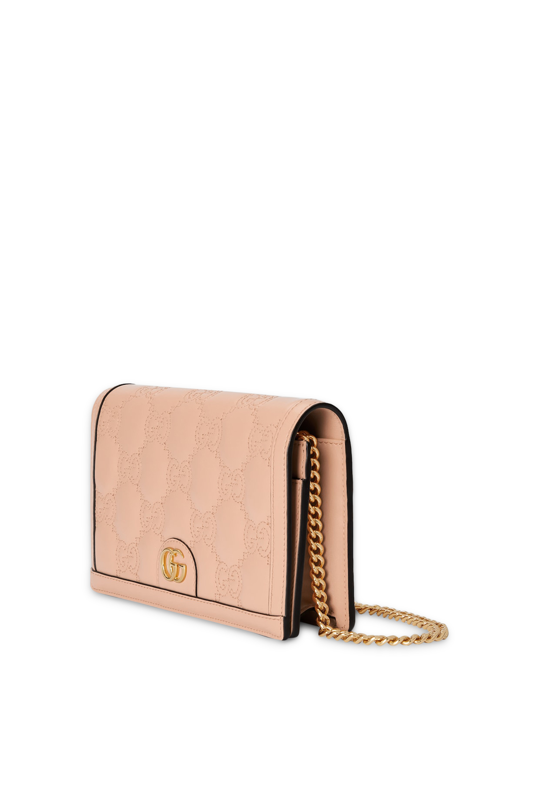 محفظة مبطنة بحرفي شعار الماركة بسلسلة