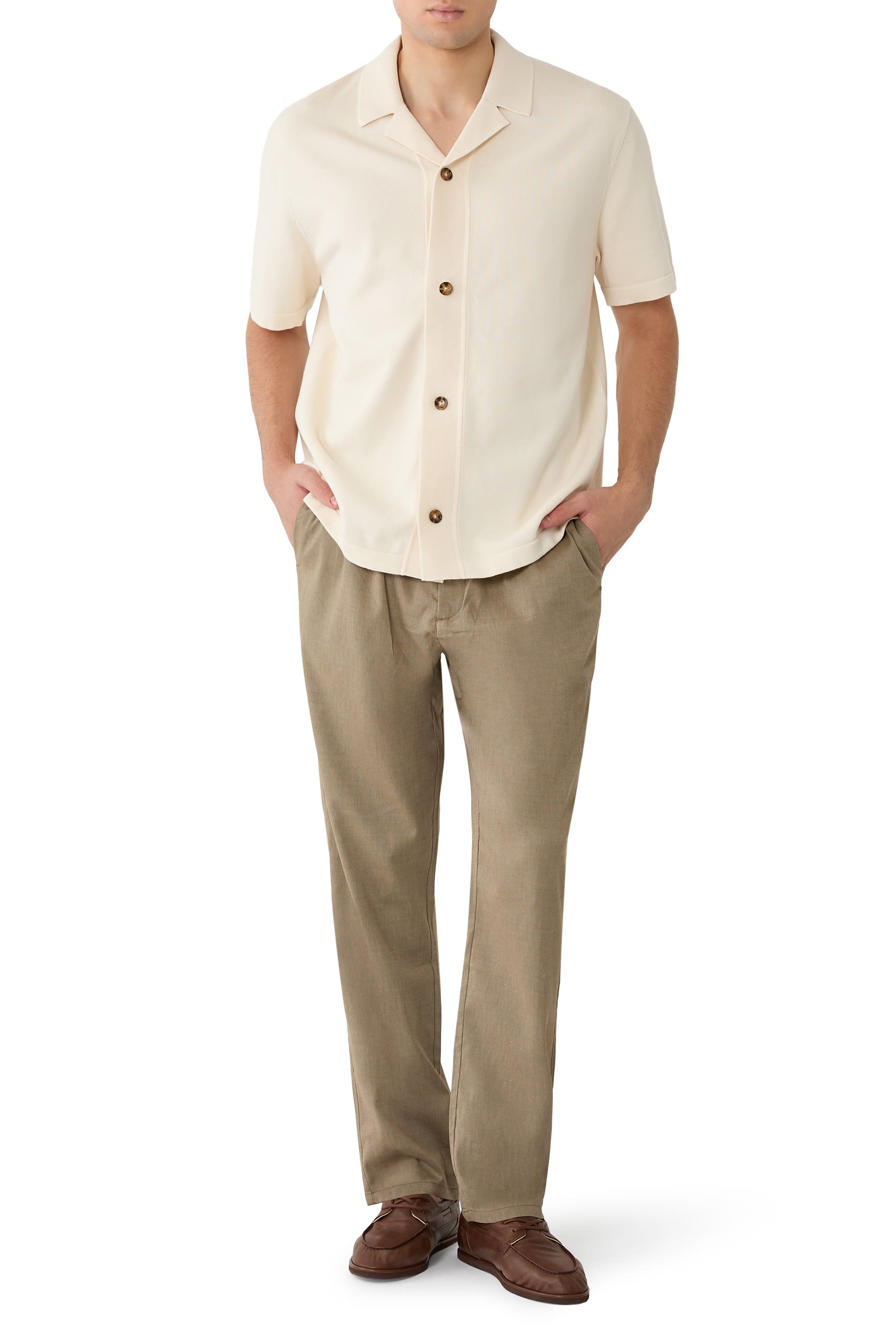 قميص إيميت بطبعة كرة أضية بأكمام قصيرة منسوج