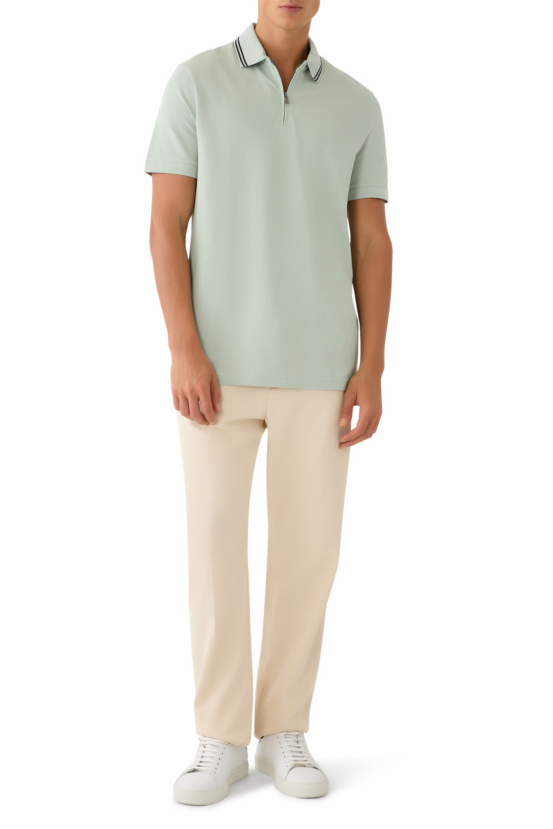 قميص بولو مارينا بنصف سحاب