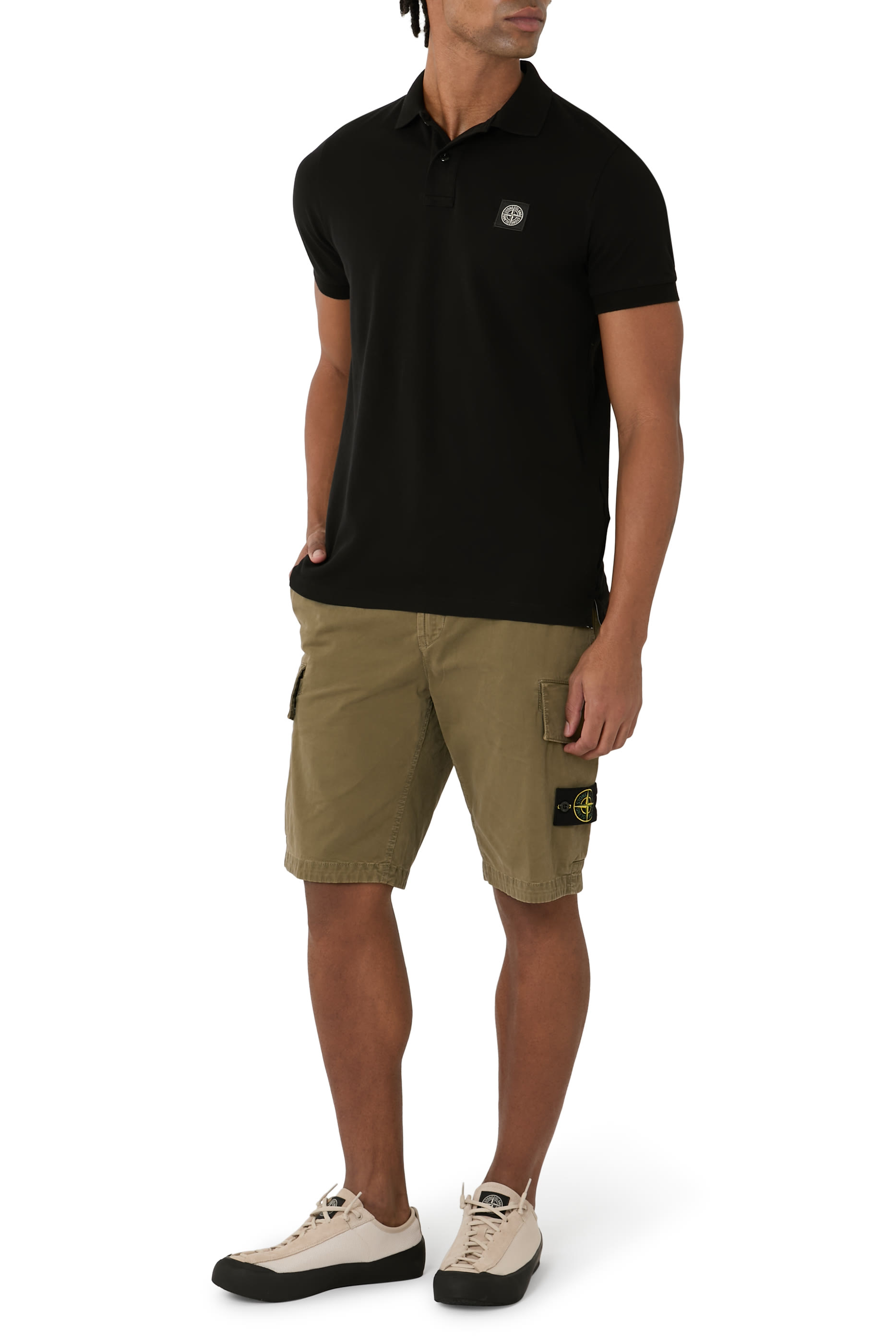 Old Effect Asymmetrical Seams Cargo Shorts