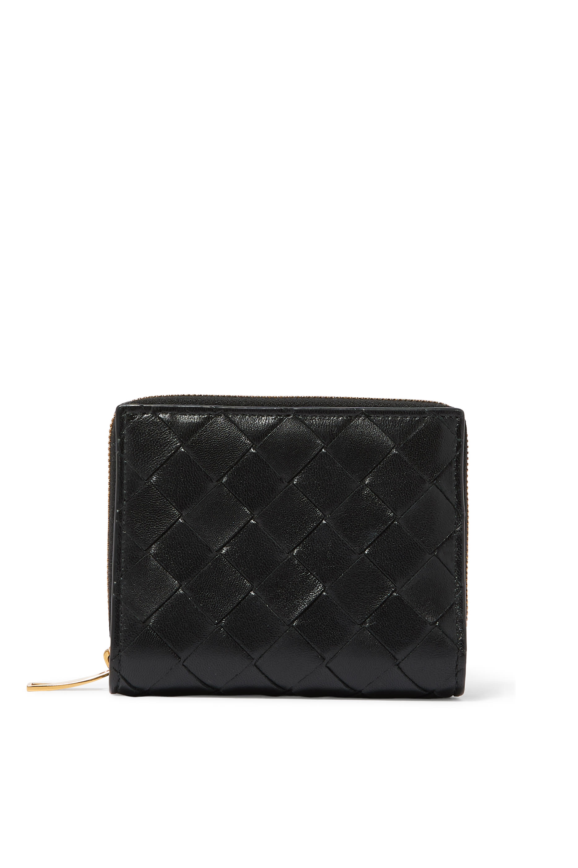 محفظة صغيرة ثنائية الطي بالتصميم المجدول