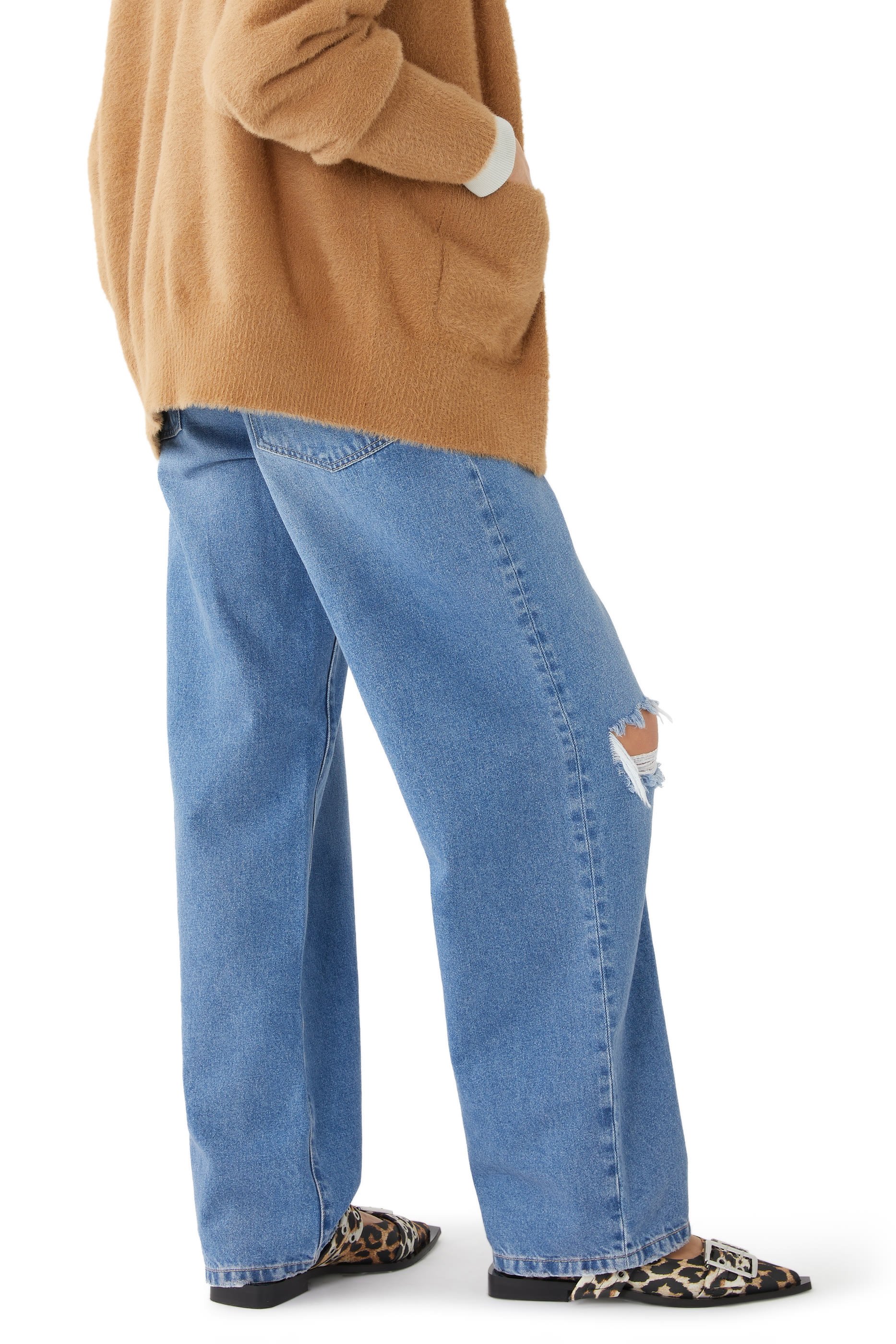 حذاء بالرينا فيمنين بمشبك ونقشة جلد الفهد ستان