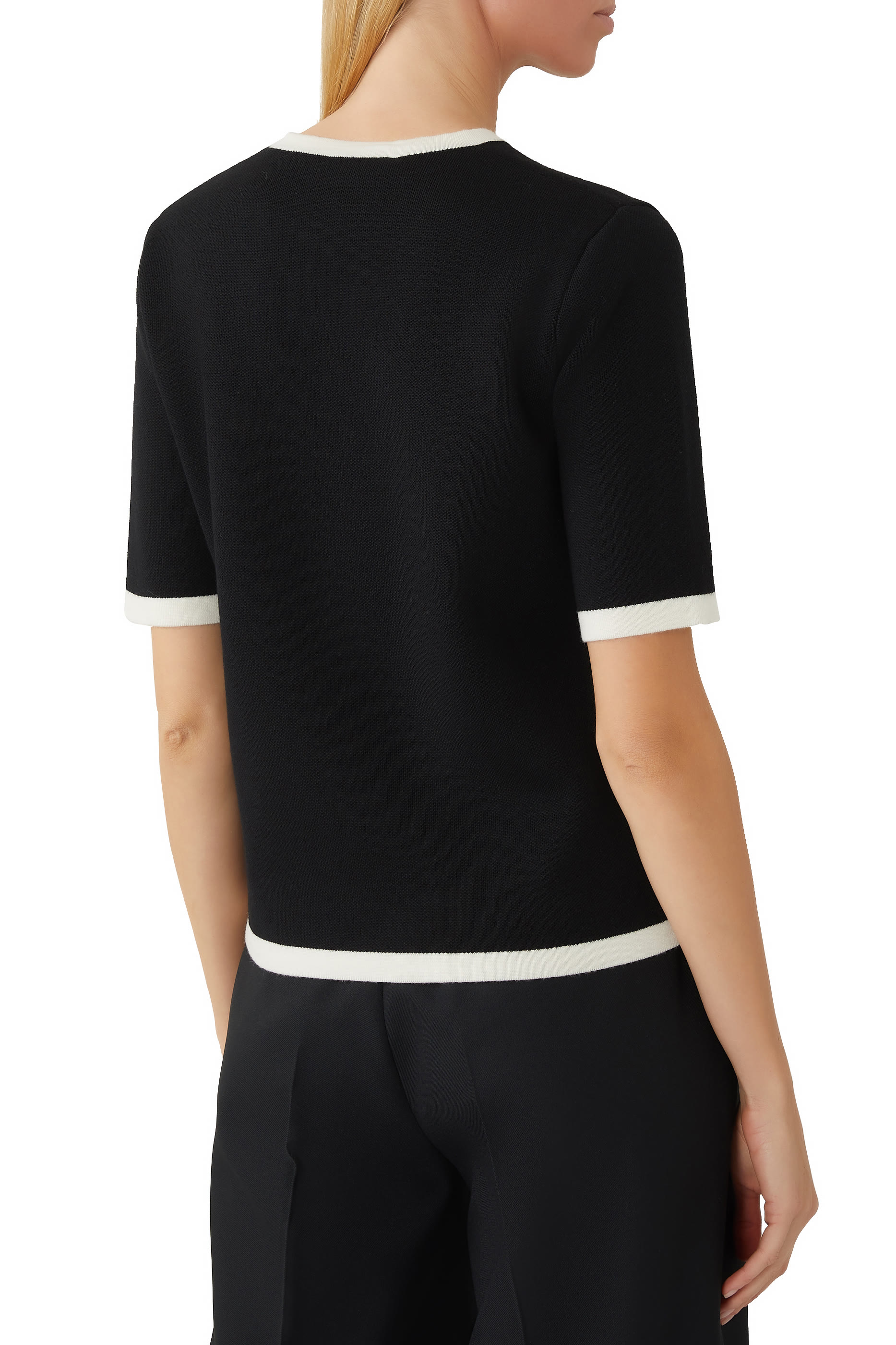 Wool GG Piquet Jacquard Top