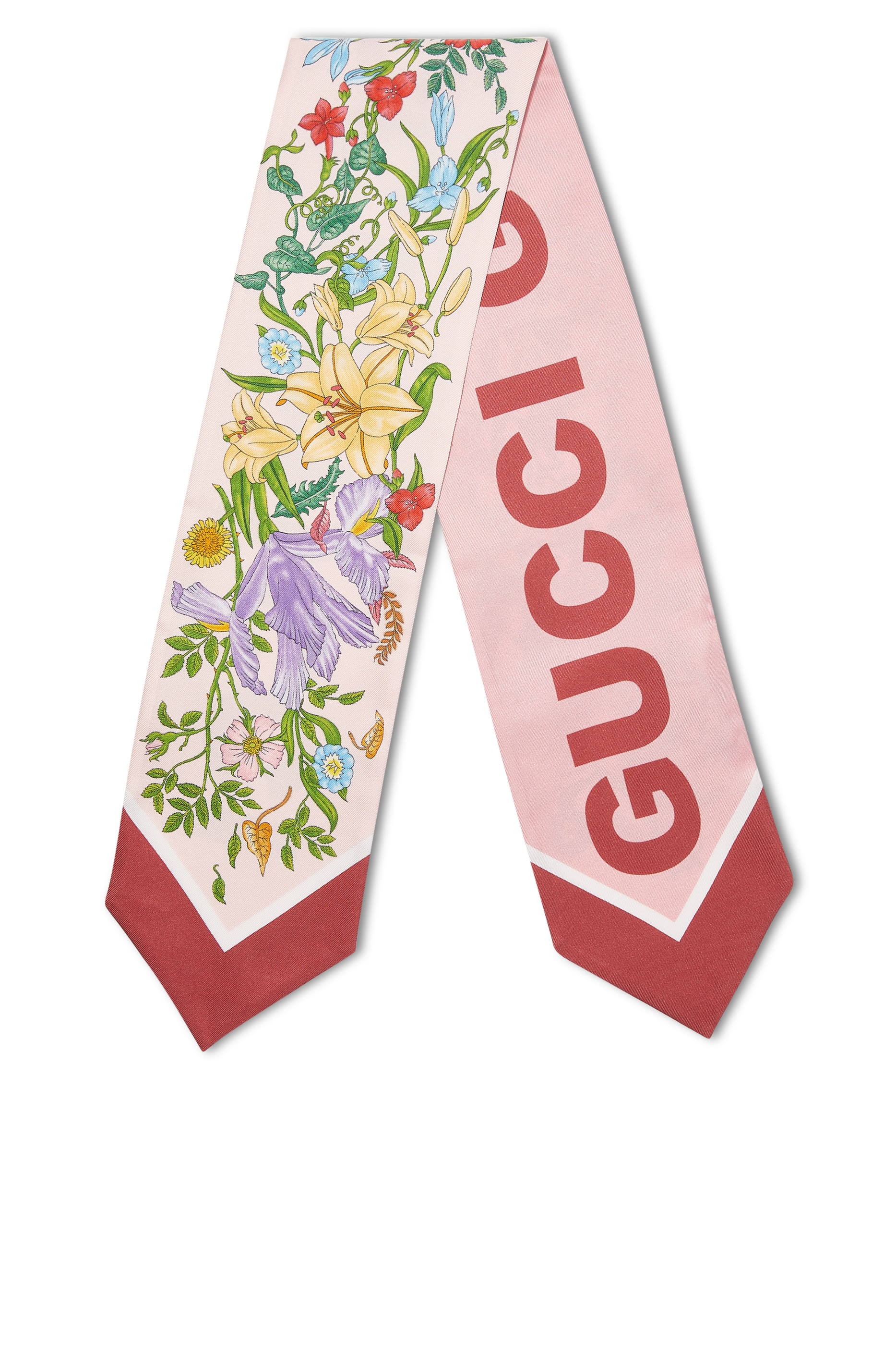 وشاح يُعقد حول الرقبة بطبعة زهور