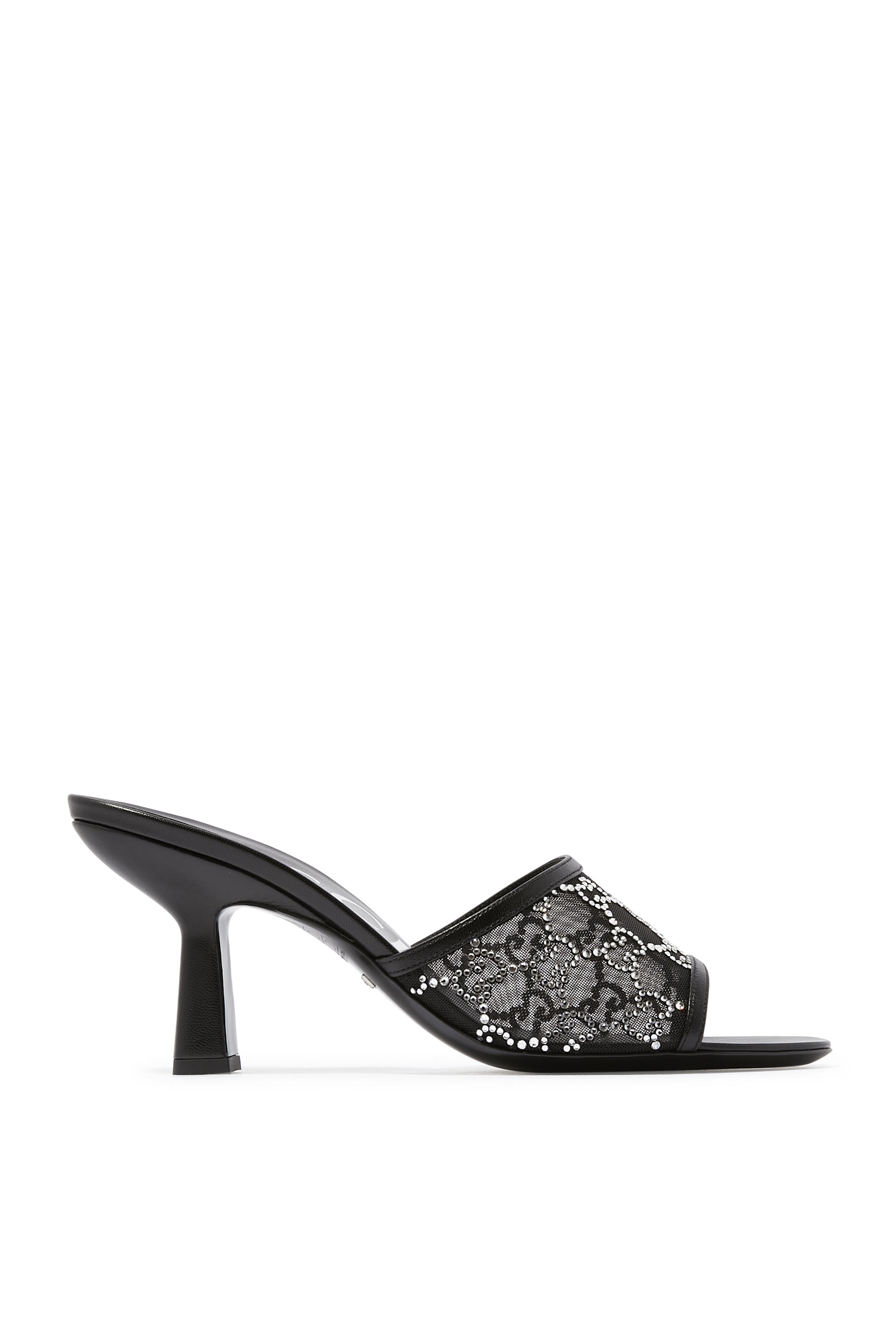 صندل مفتوح من الخلف 75 قماش شبكي بنقشة حرفي شعار الماركة