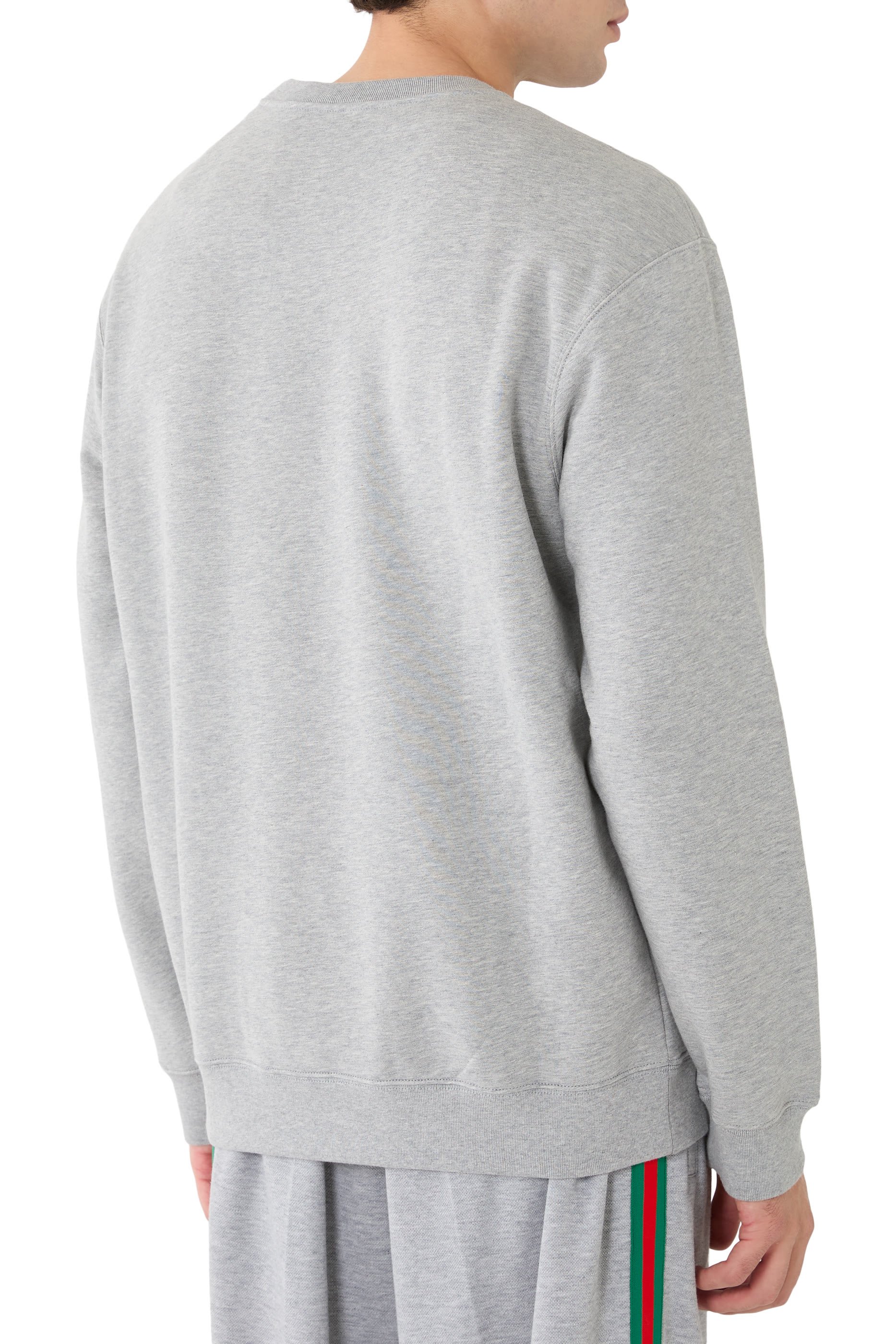 سويت شيرت بطبعة بشعار الماركة قطن جيرسيه