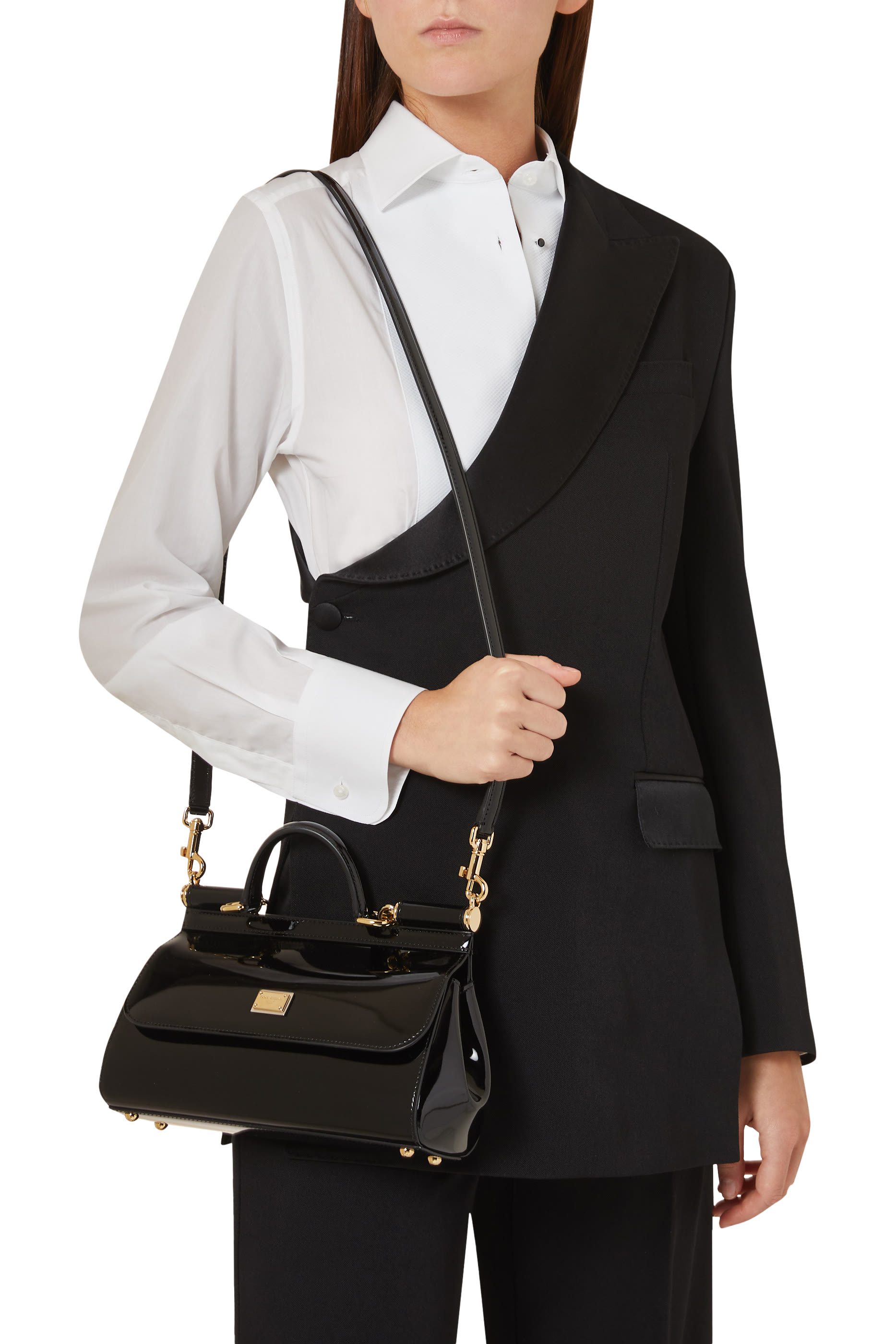 حقيبة يد سيسيلي متوسطة بتصميم طويل