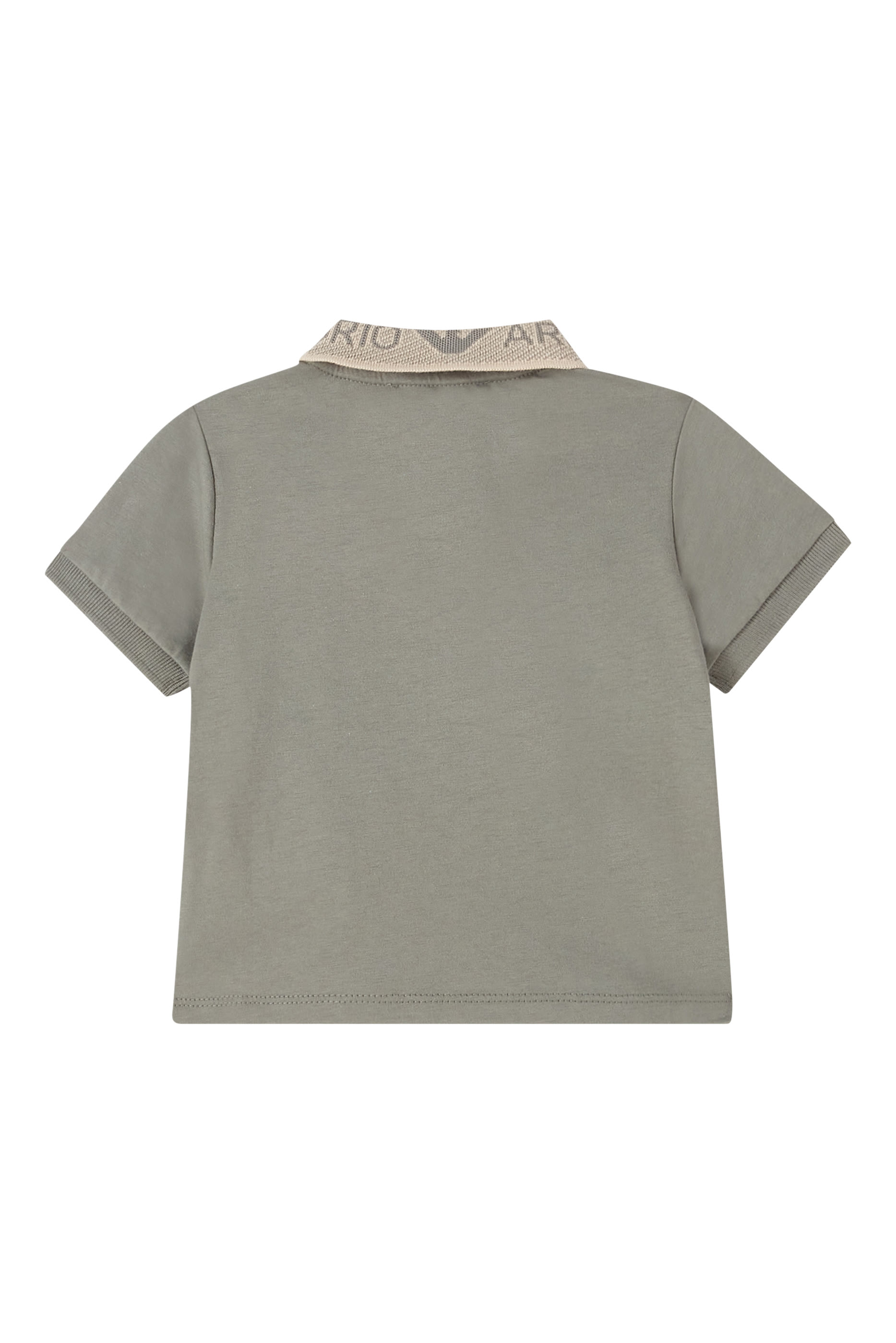 قميص بولو بتطريز شعار الماركة قطن للأطفال