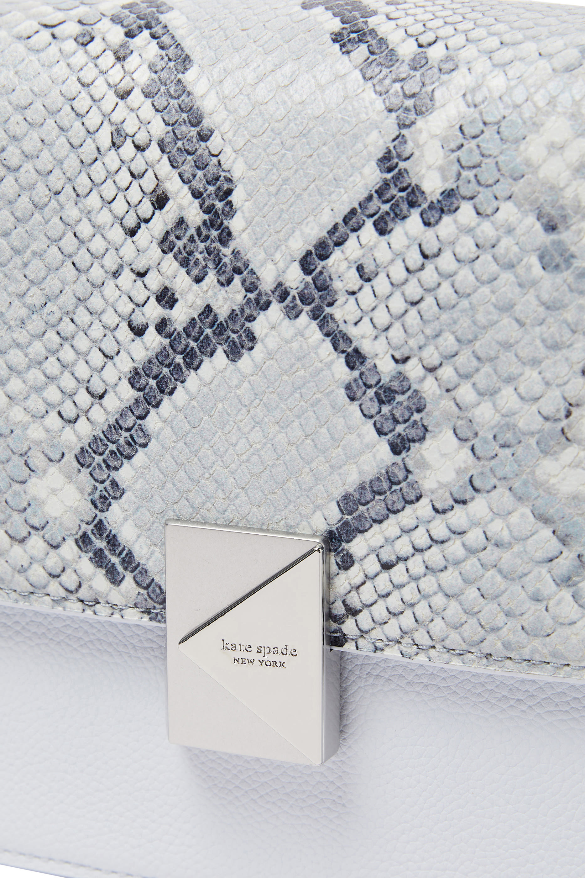 حقيبة كتف ديكو بنقشة جلد الثعبان بحمالة سلسلة 