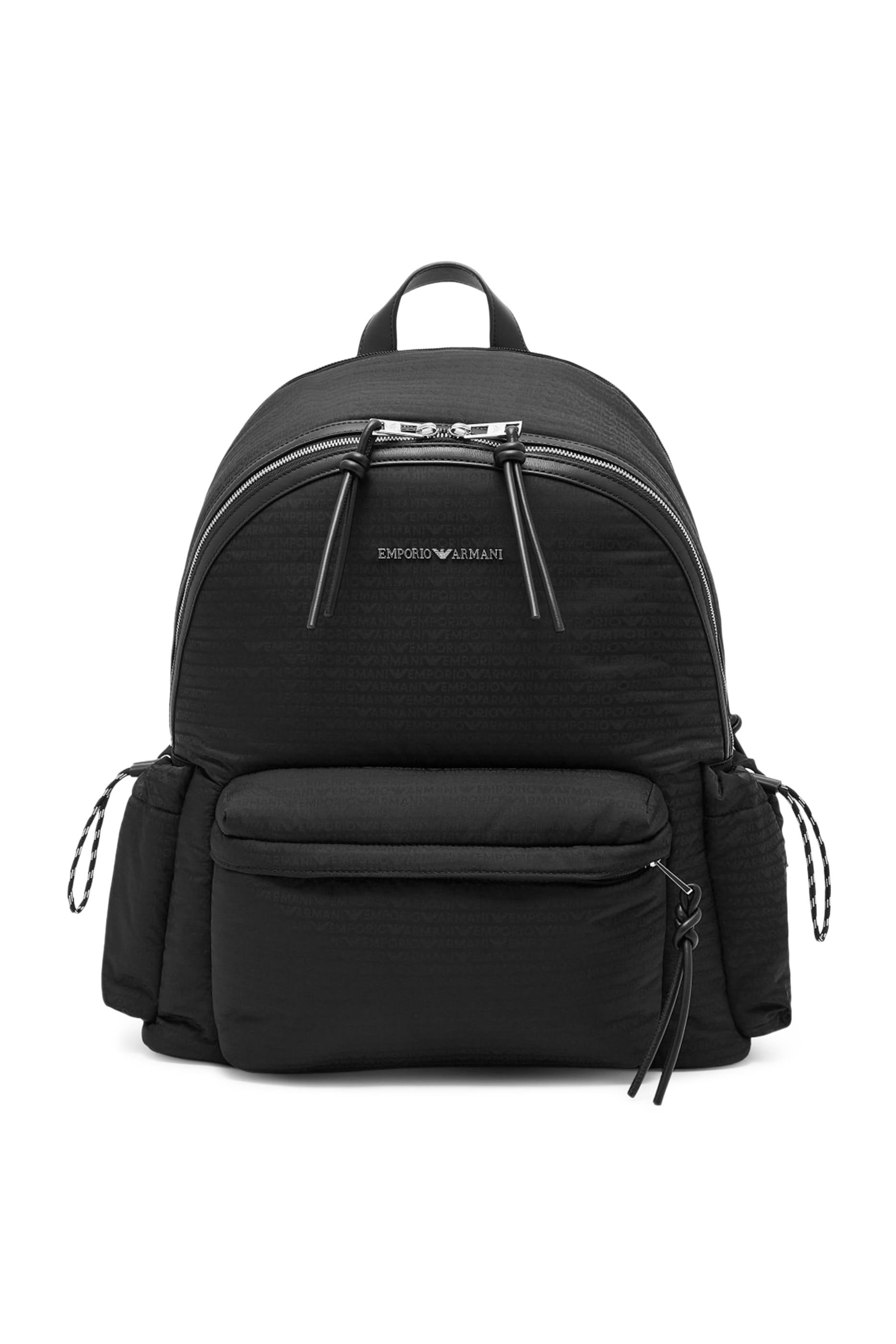 حقيبة ظهر مستديرة بشعار الماركة نايلون