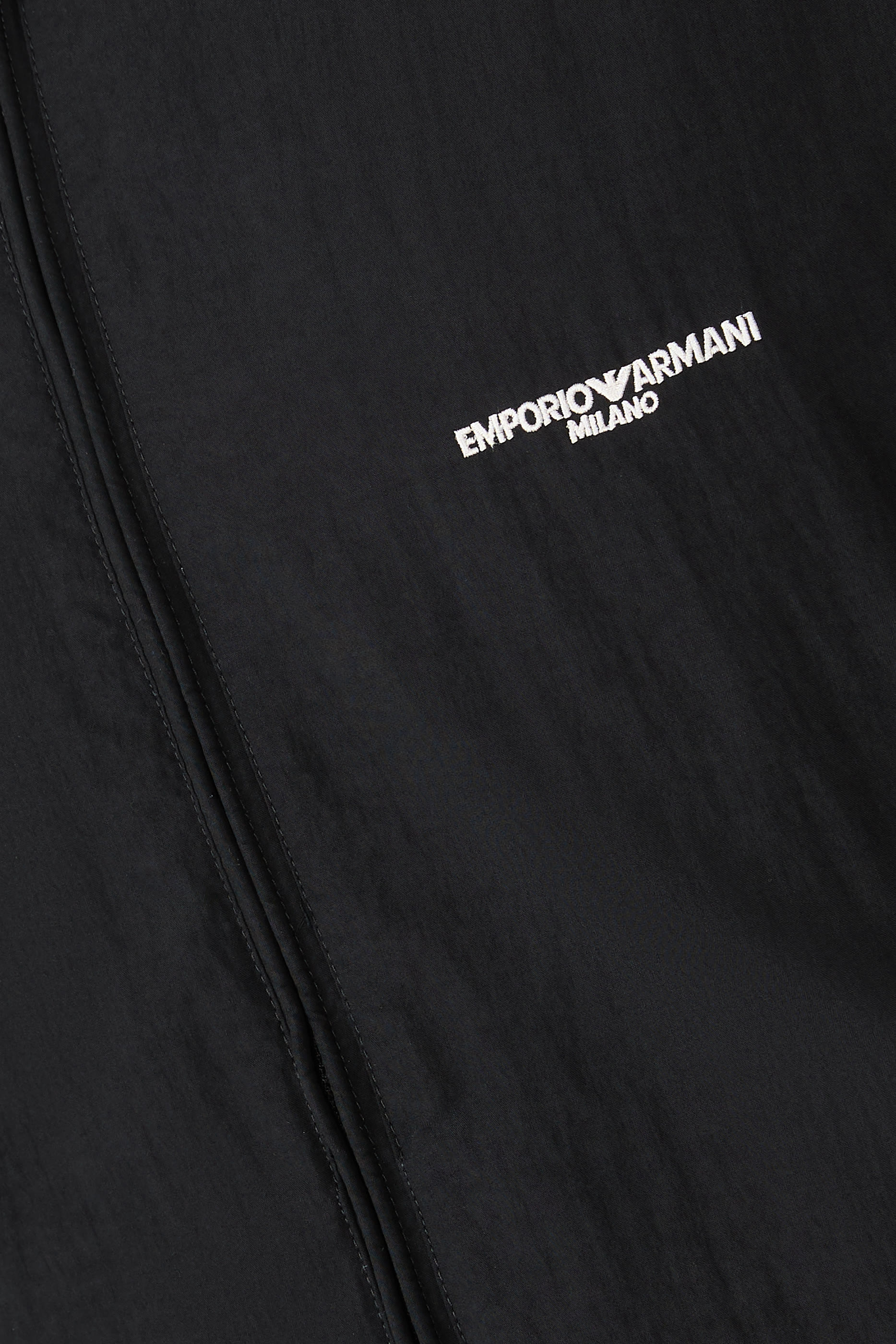 جاكيت فضفاض بطبعة شعار الماركة بحجم صغير نايلون