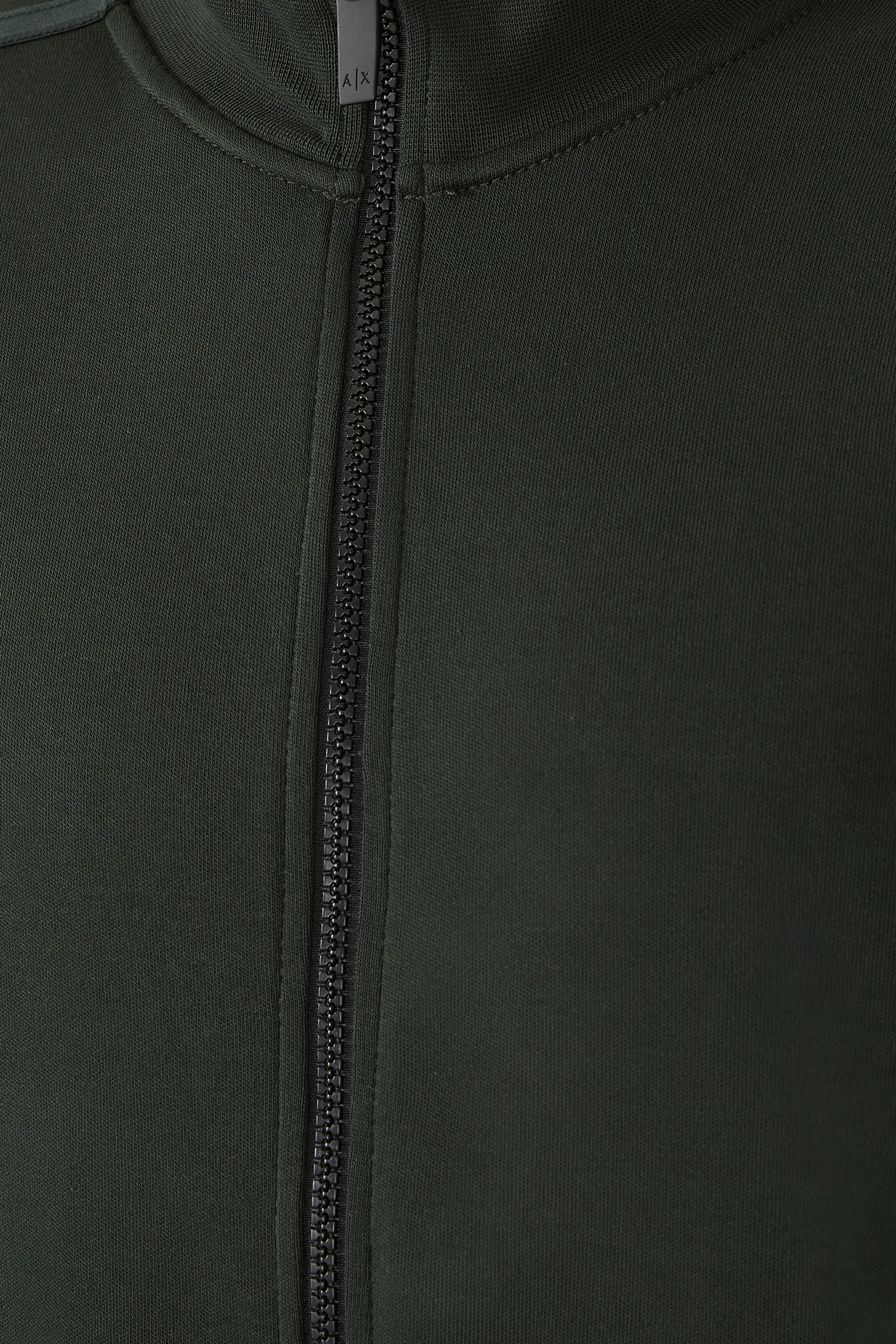 سويت شيرت بسحاب كامل وأشرطة وشعار الماركة