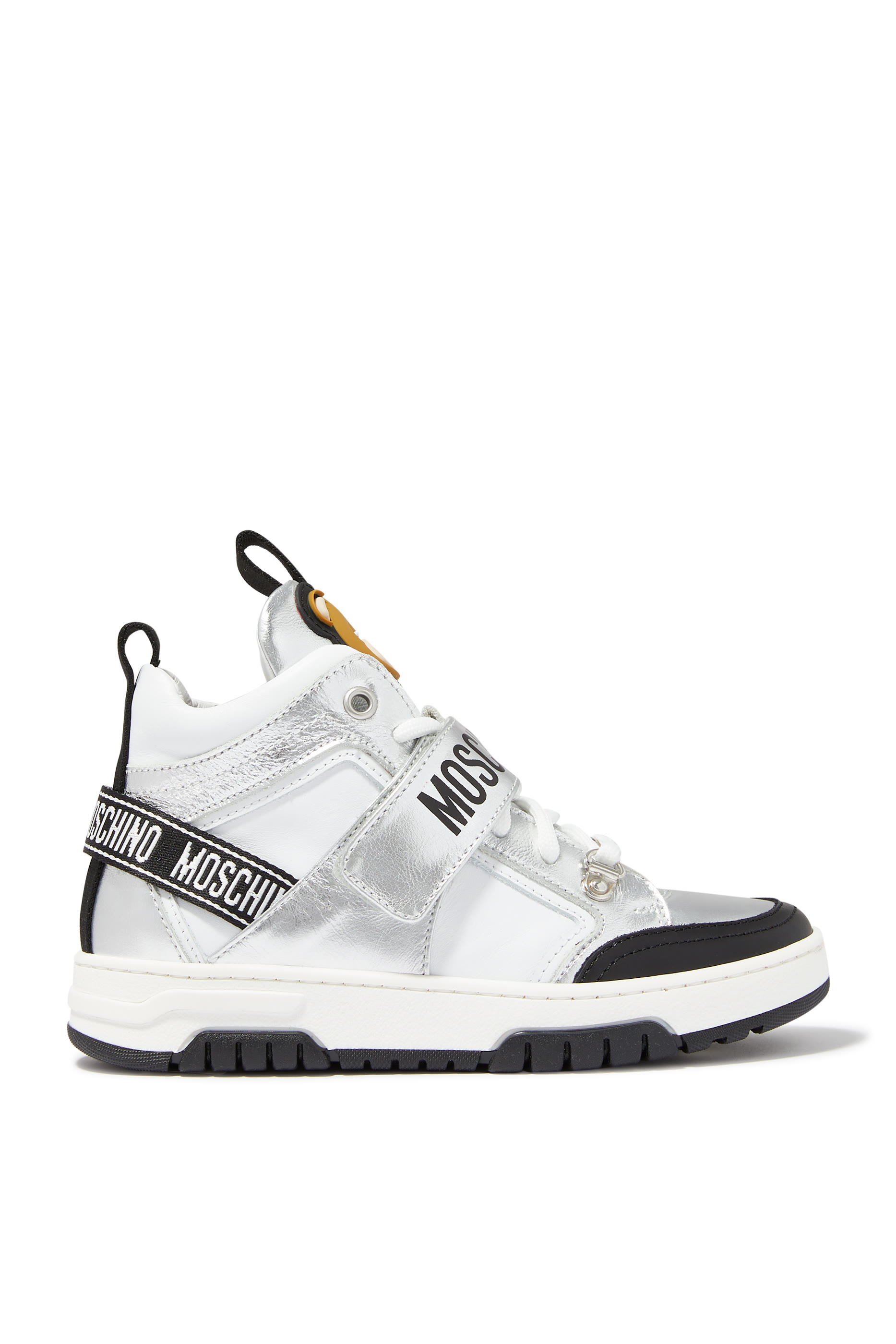 سنيكرز الدب تيدي بكاحل مرتفع جلد للأطفال