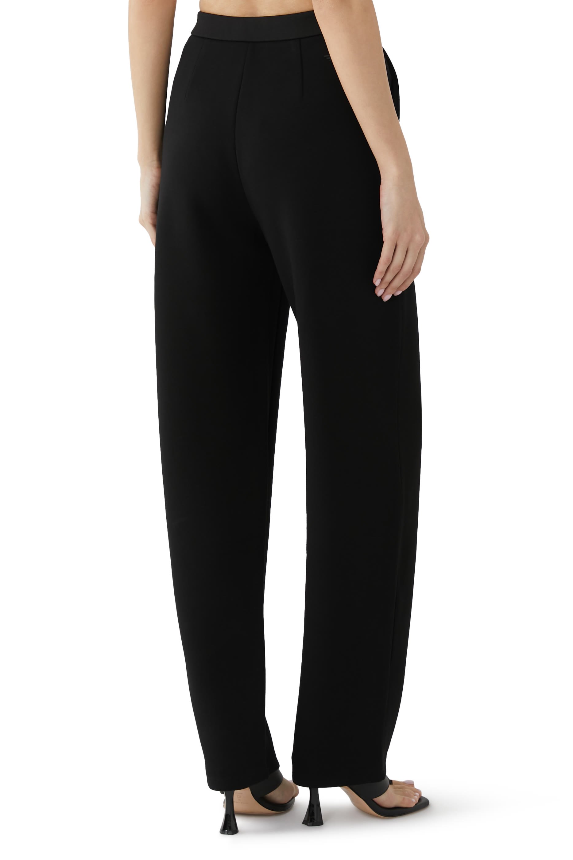 بنطال بقصة ساق مستقيمة وطبعة شعار النسر