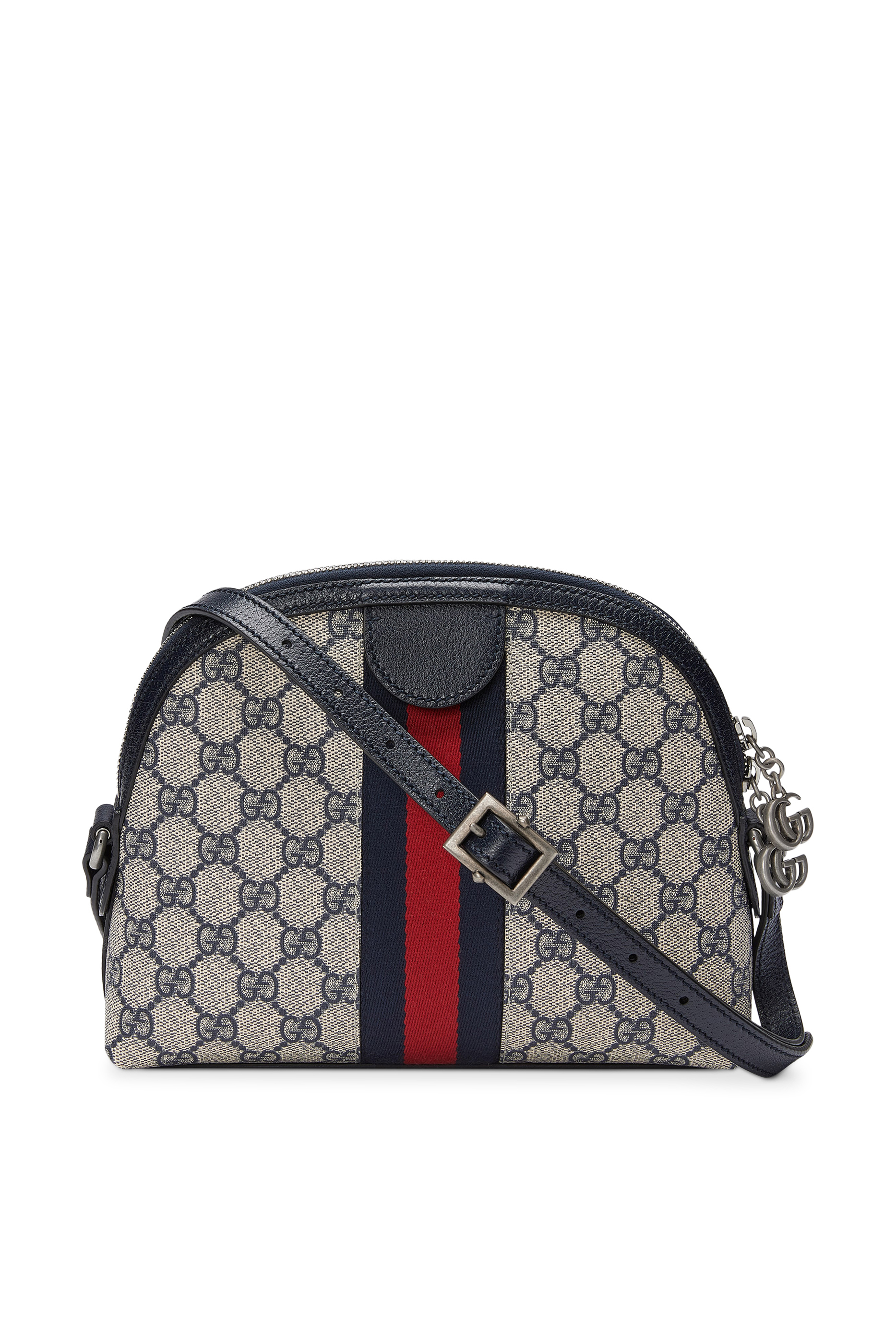 حقيبة كتف أوفيديا صغيرة بنقشة حرفي شعار الماركة