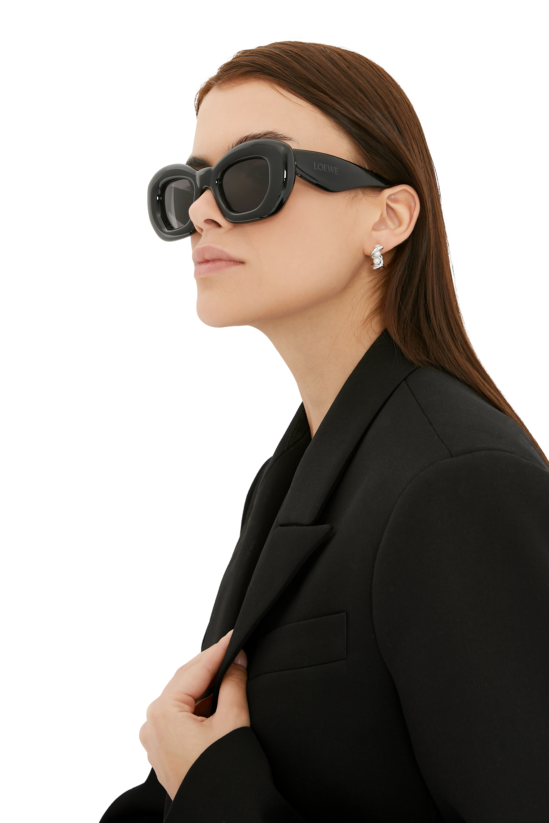 نظارة شمسية بتصميم فراشة بإطار سميك