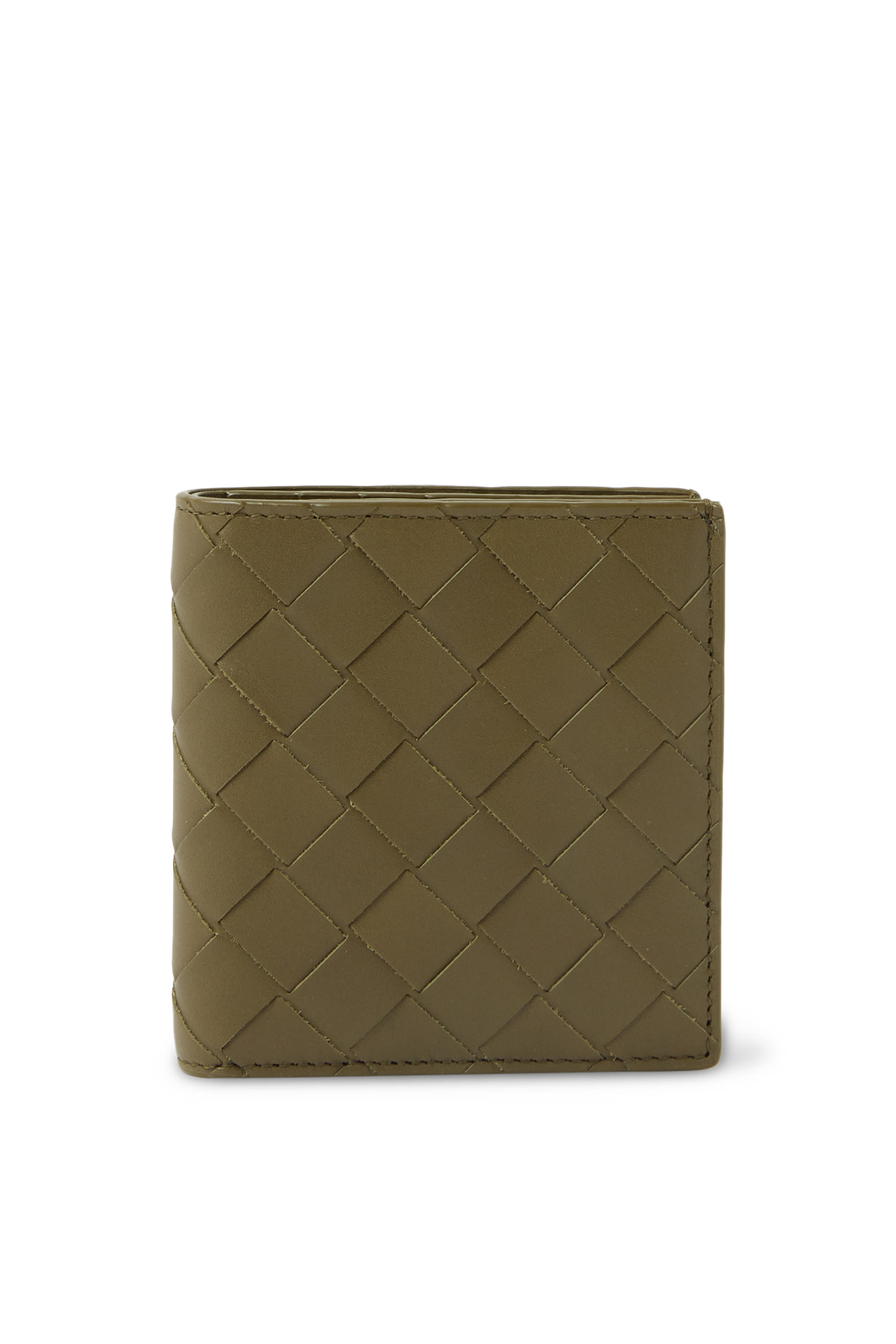 محفظة بتصميم مجدول رفيع ثنائي الطي