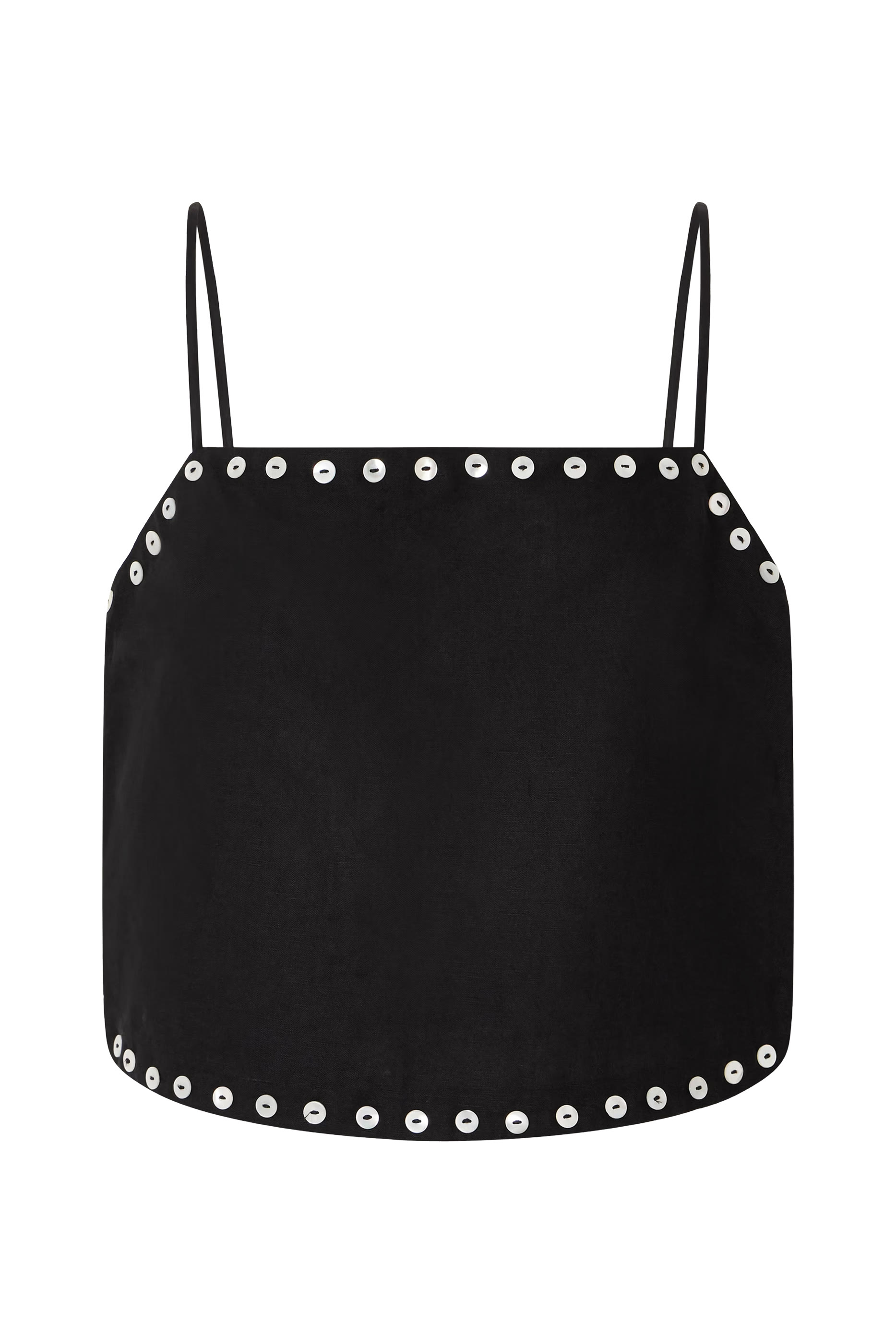 بلوزة كيرا بلا أكمام مزيج كتان