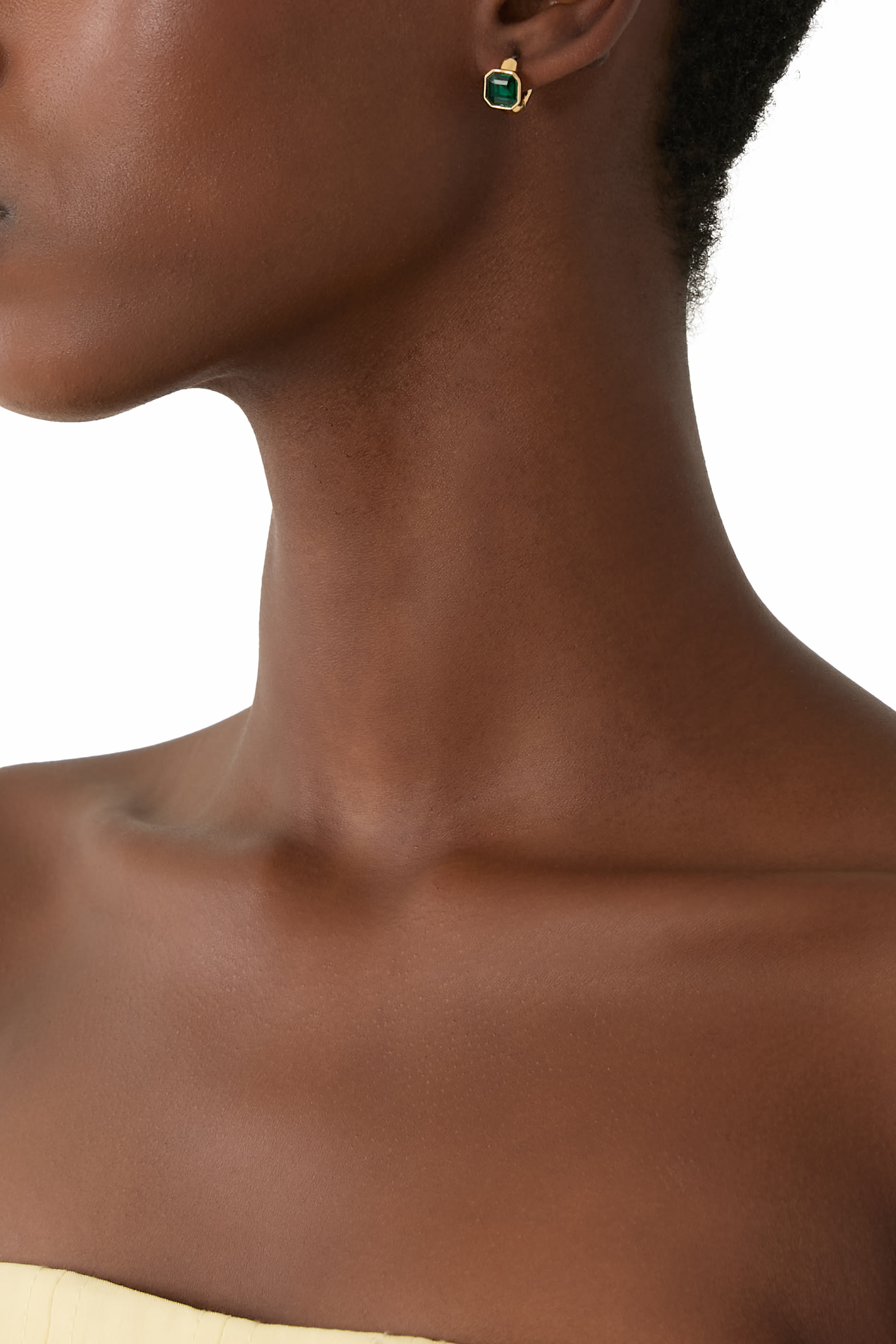 أقراط هاجي كيس سباركلينج بأحجار مربعة بأوجه متعددة