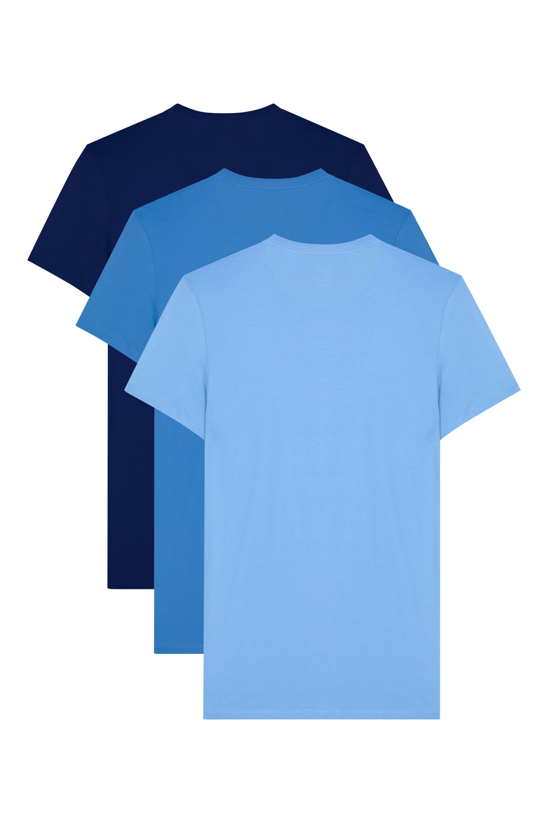 طقم تيشيرت بياقة ضيقة، 3 قطع