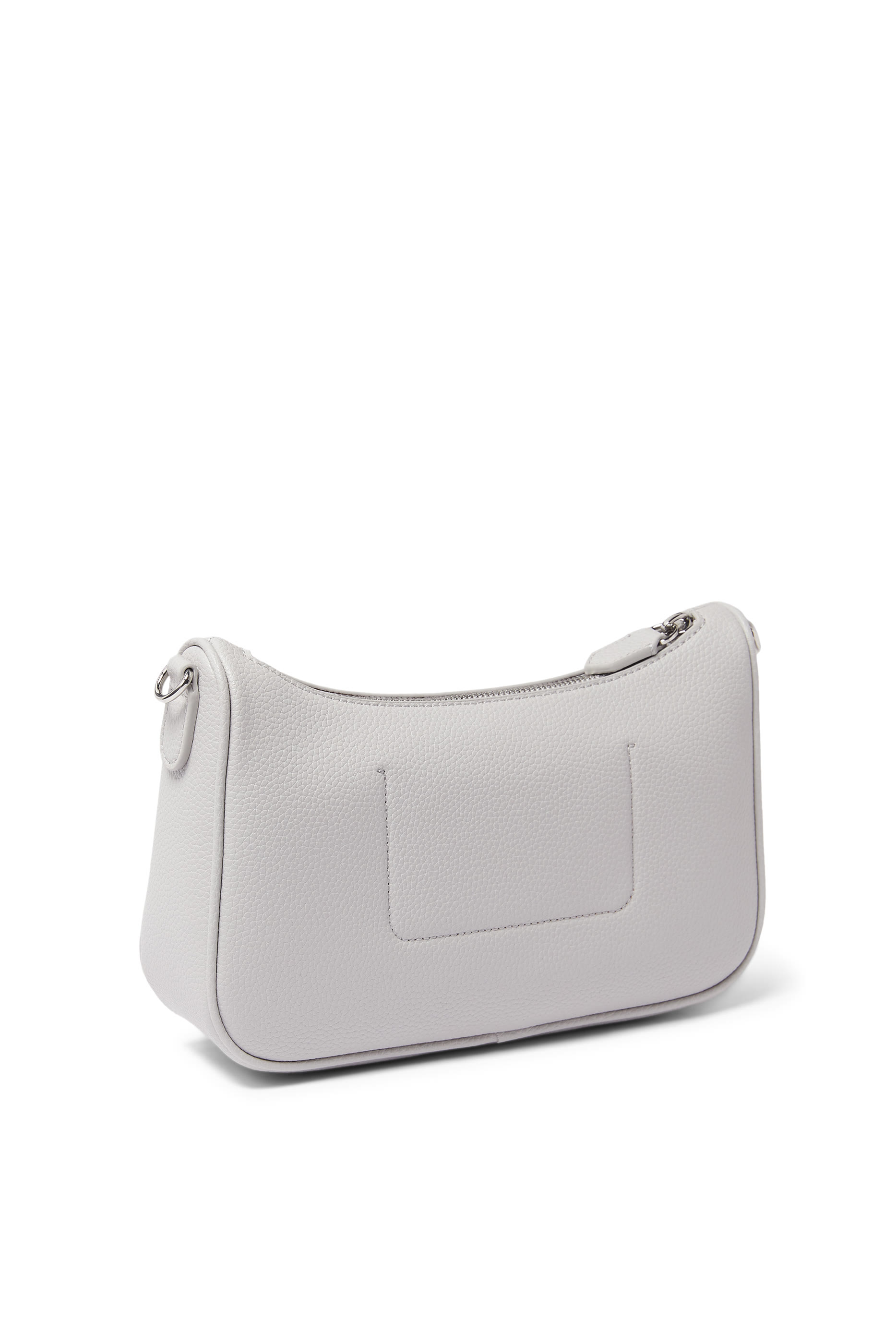 حقيبة طويلة بشعار الماركة بنقشة جلد الغزال