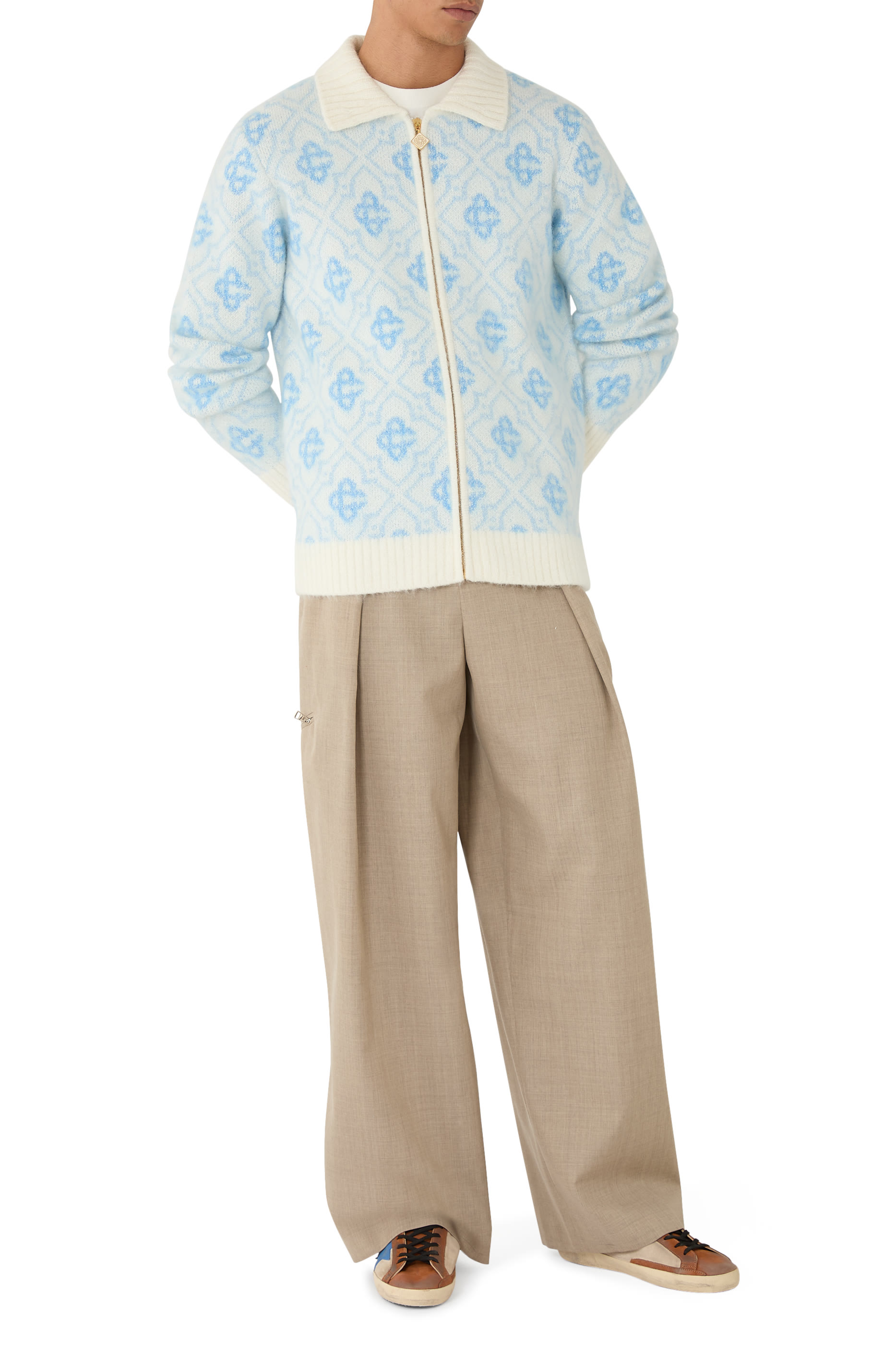 Monogram Mohair Zip Jumper 